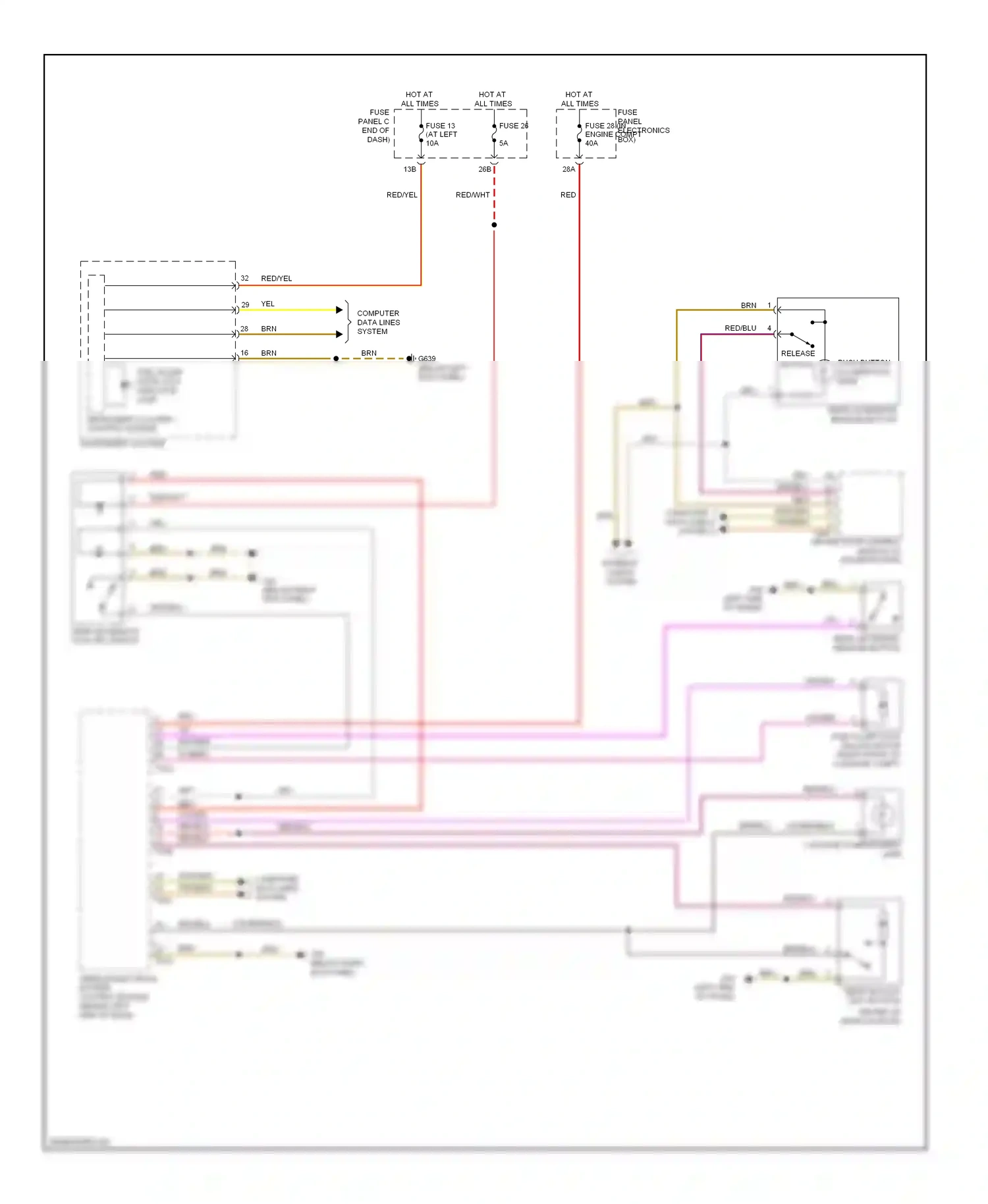 Wiring diagram computer data lines for Volkswagen Passat B7 (2010-2015) (1 of 1)