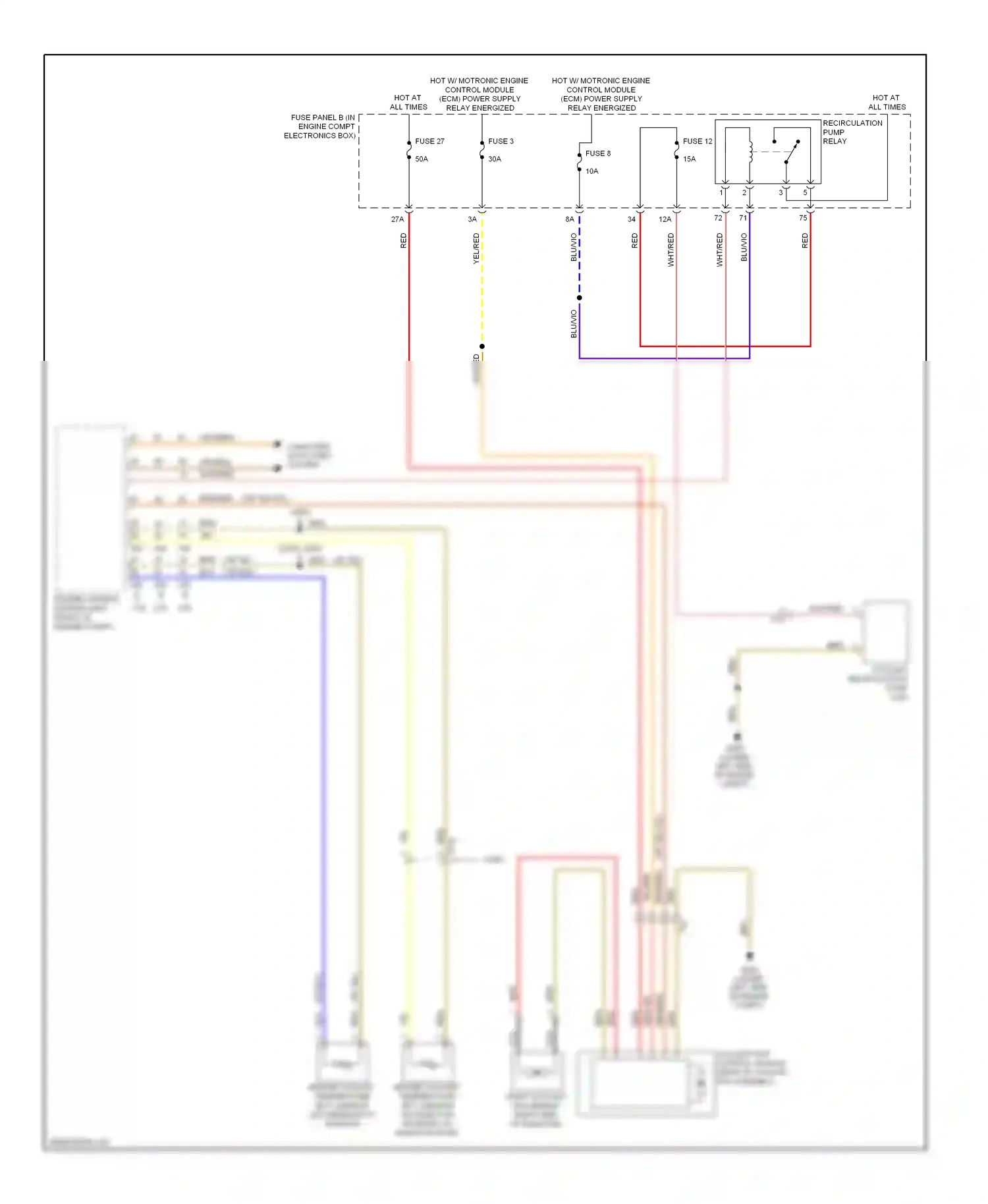 Wiring diagram coolant fan control module for Volkswagen Passat B7 (2010-2015) (1 of 2)