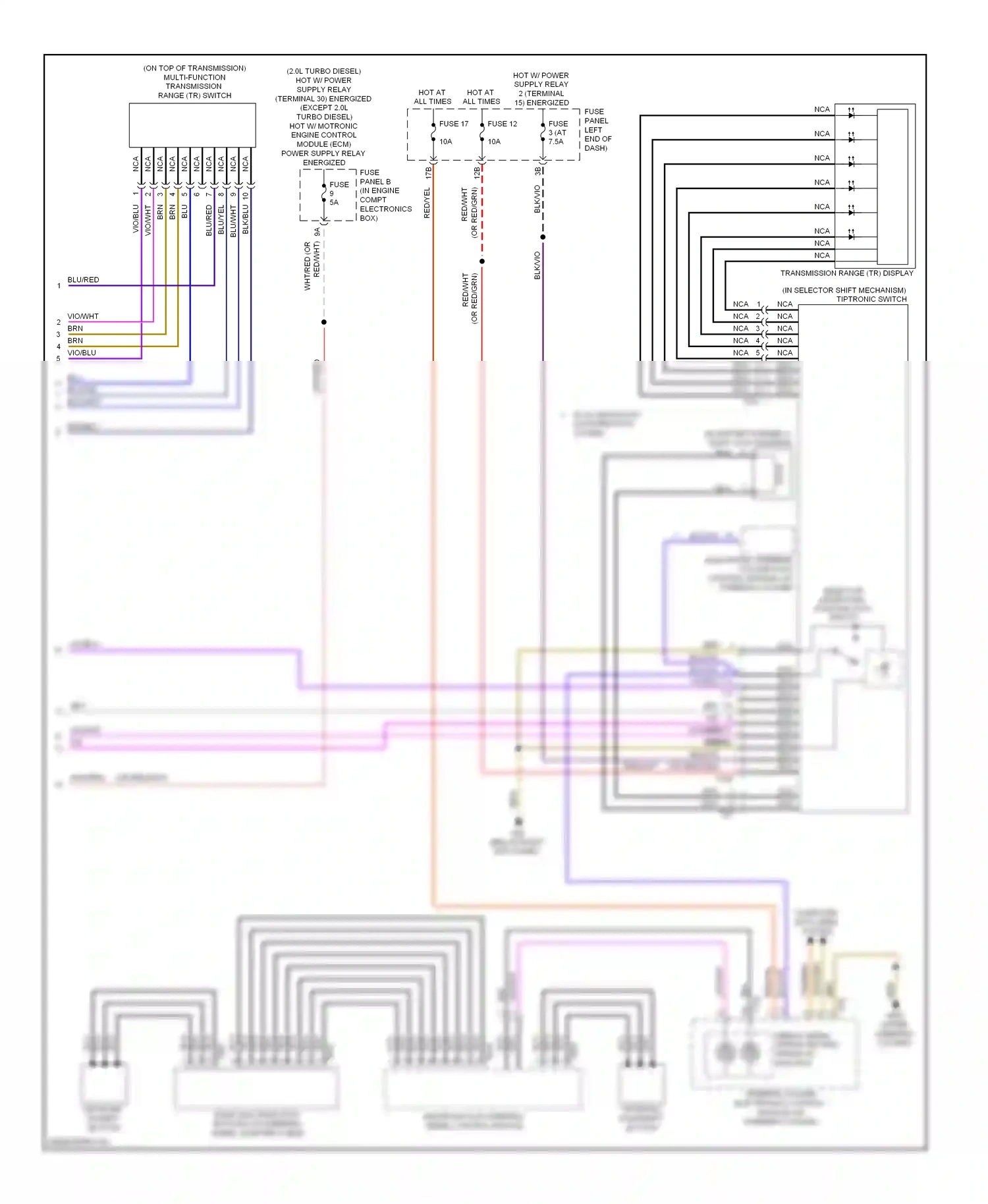 Wiring diagram electronic steering column lock for Volkswagen Passat B7 (2010-2015) (1 of 1)