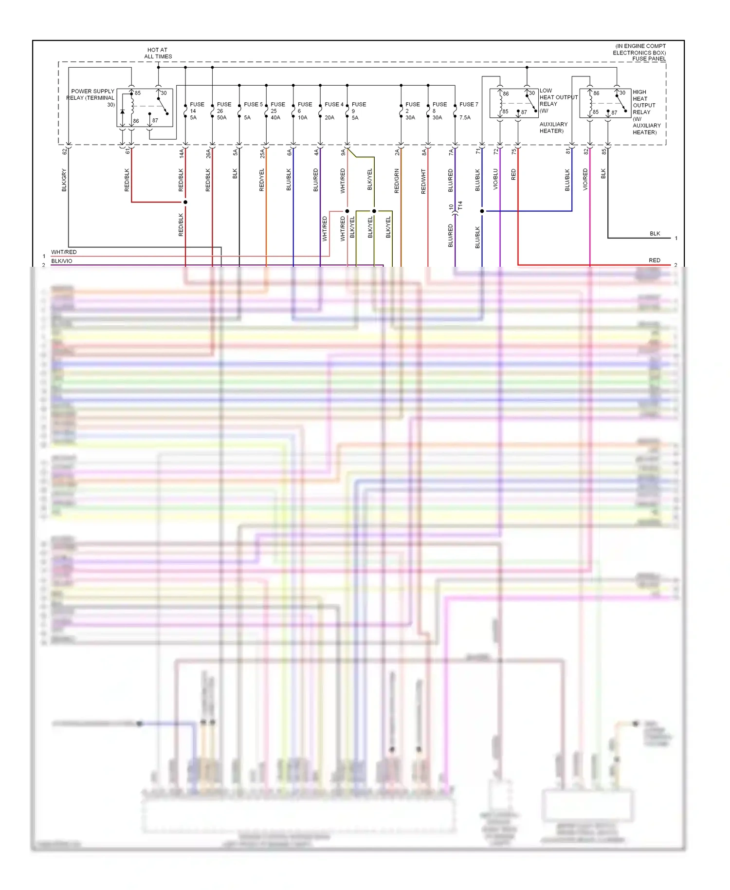 Volkswagen Passat B7 (2010-2015) engine control module (ecm) wiring diagram  (1 of 2)