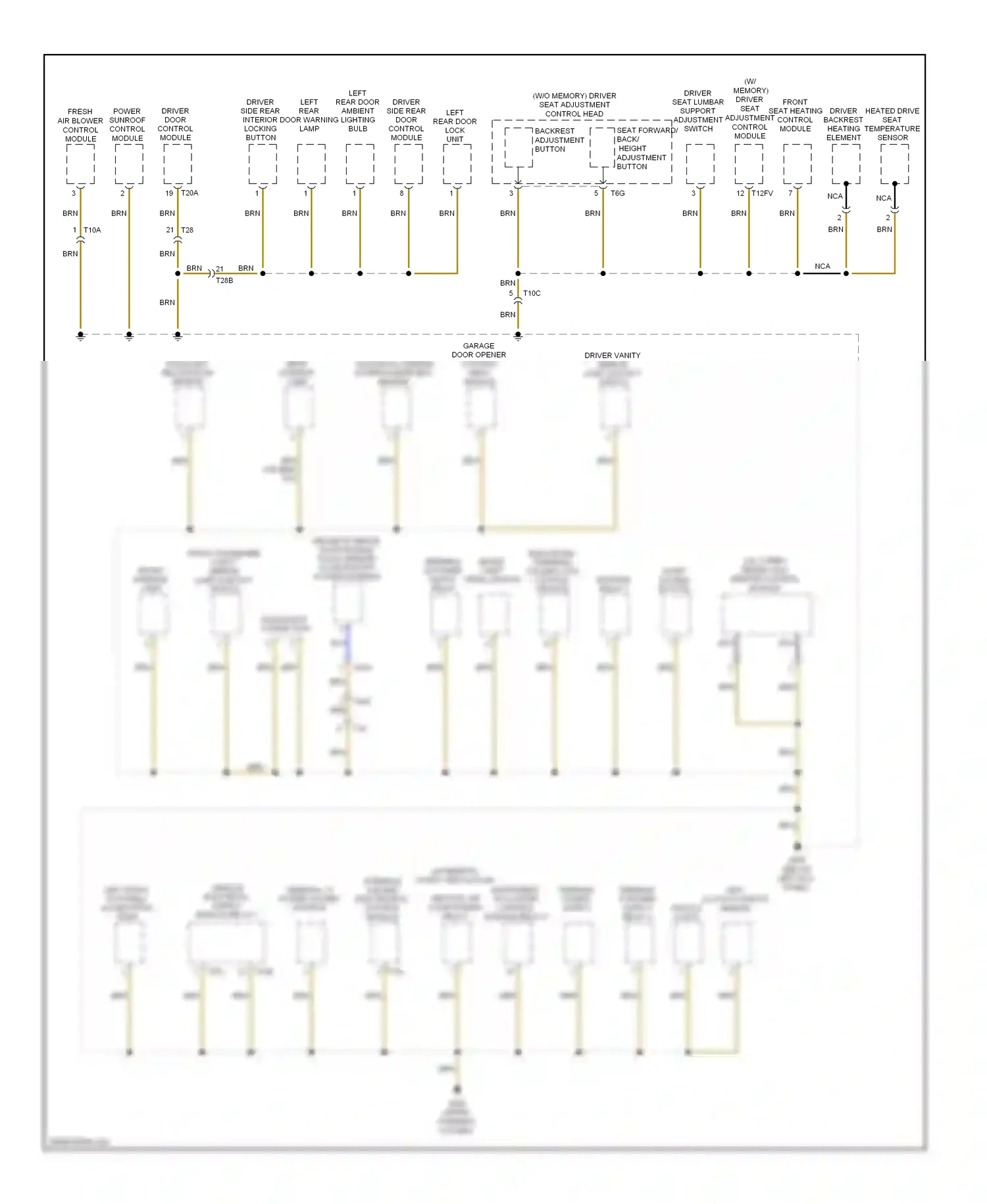 Wiring diagram fresh air blower control module for Volkswagen Passat B7 (2010-2015) (1 of 1)