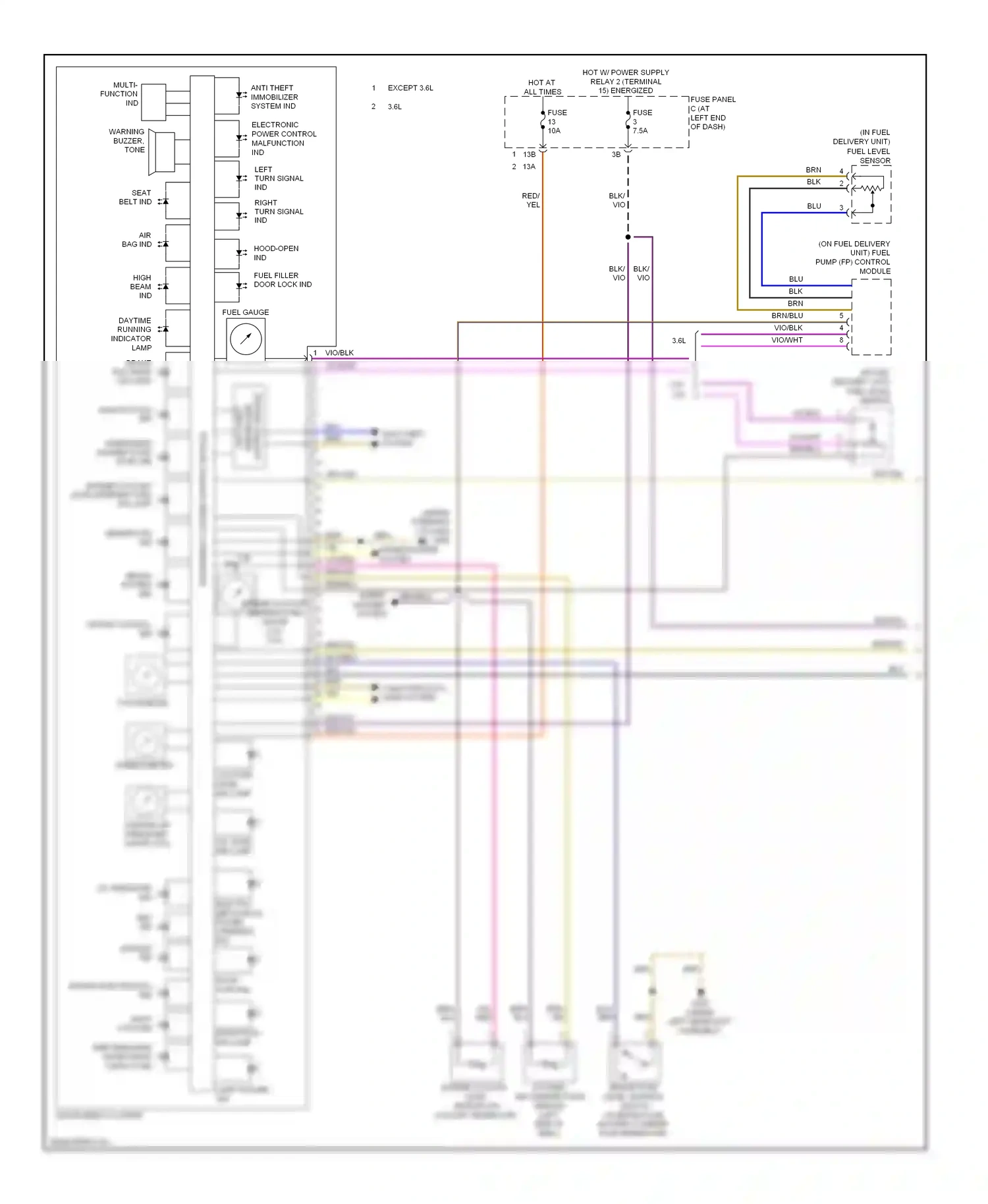 Wiring diagram immobilizer control module for Volkswagen Passat B7 (2010-2015) (1 of 1)