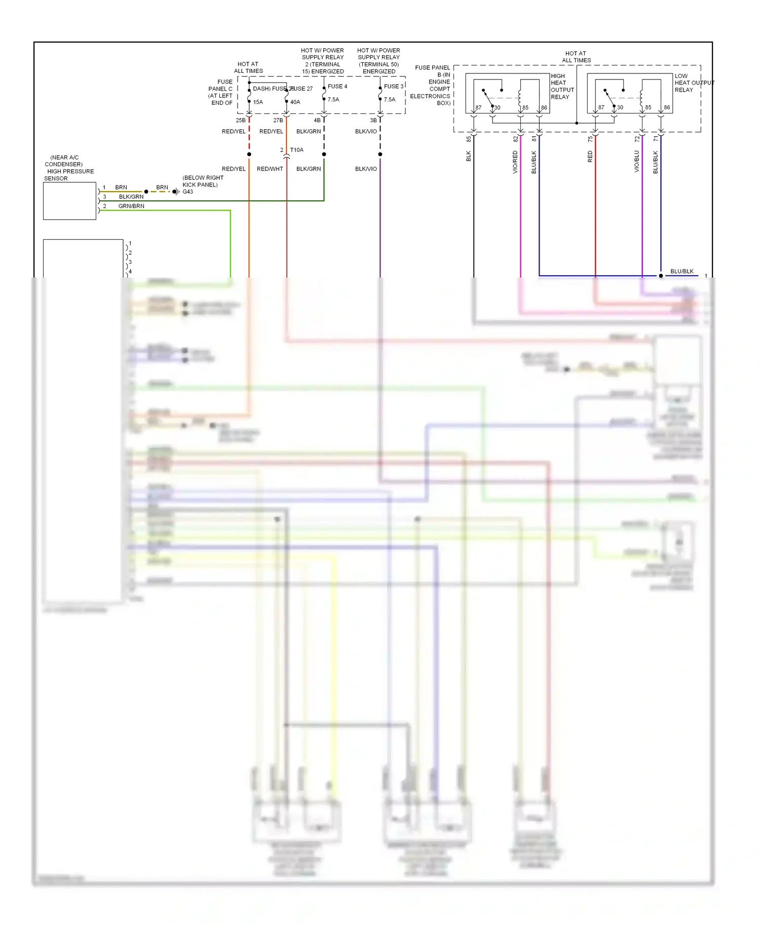 Wiring diagram seats system for Volkswagen Passat B7 (2010-2015) (1 of 3)