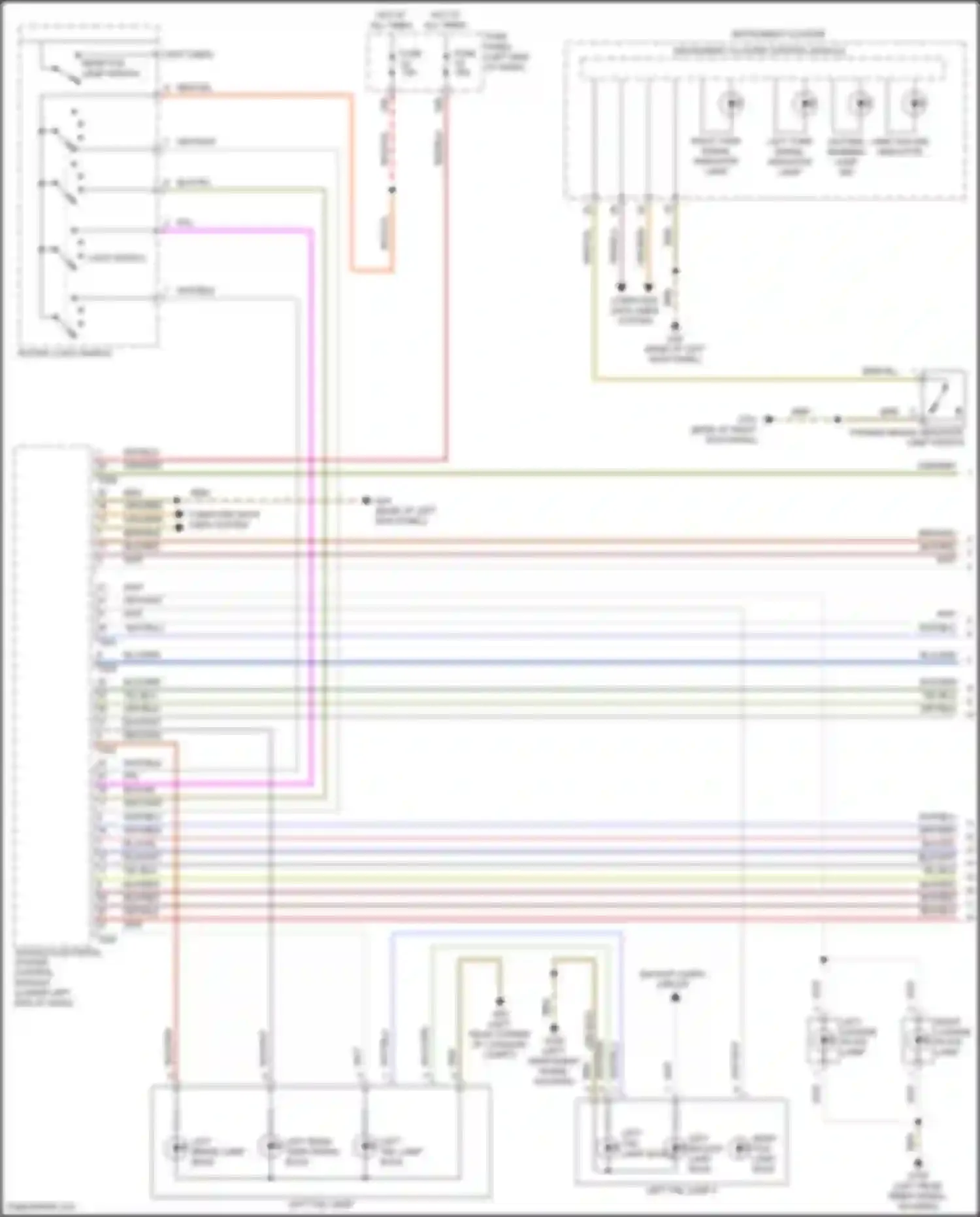 Passat Volkswagen B8 facelift (2019-2024): Exterior lamps circuit (1 of 3)