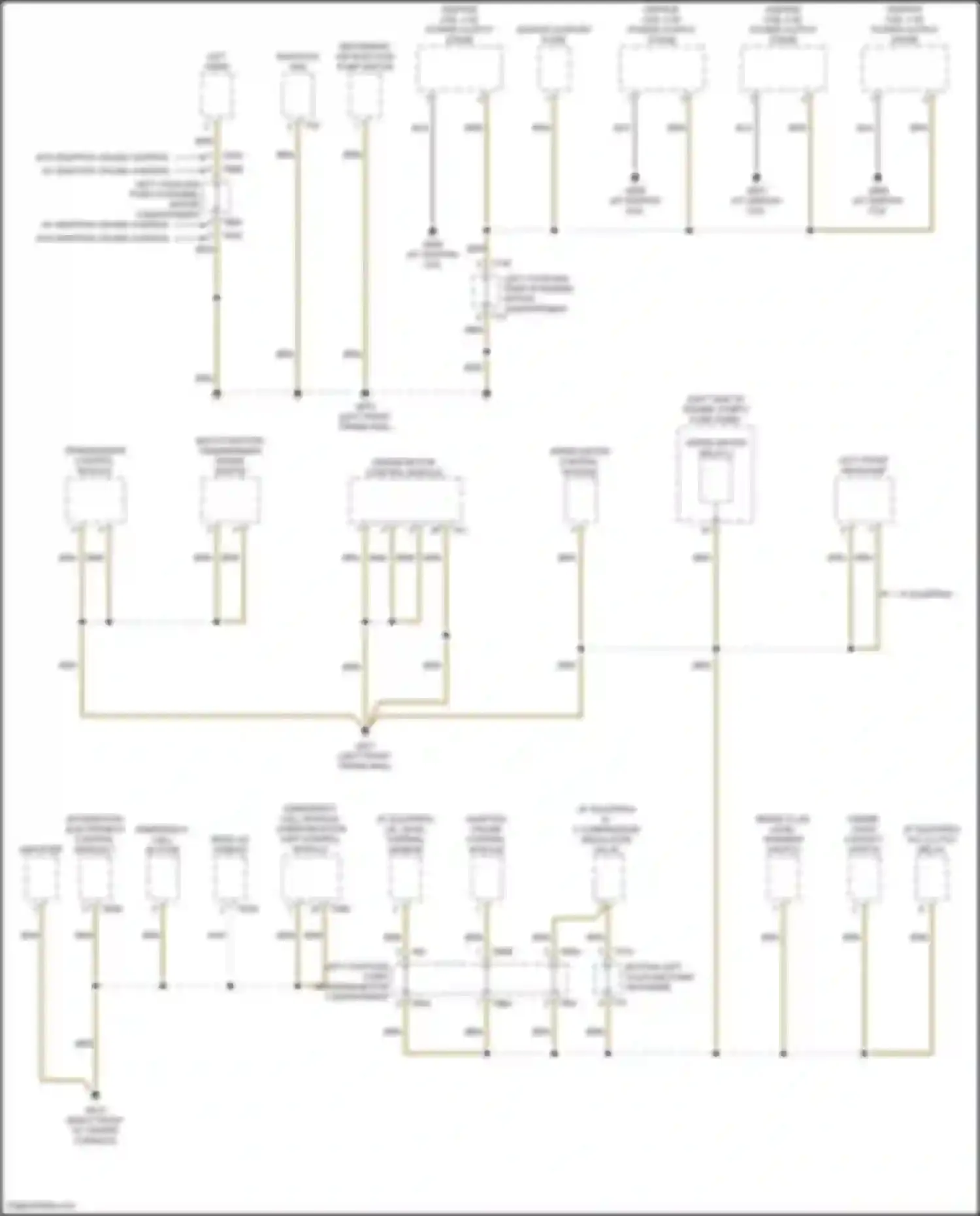 Passat Volkswagen B8 facelift (2019-2024): Ground distribution circuit (1 of 4)