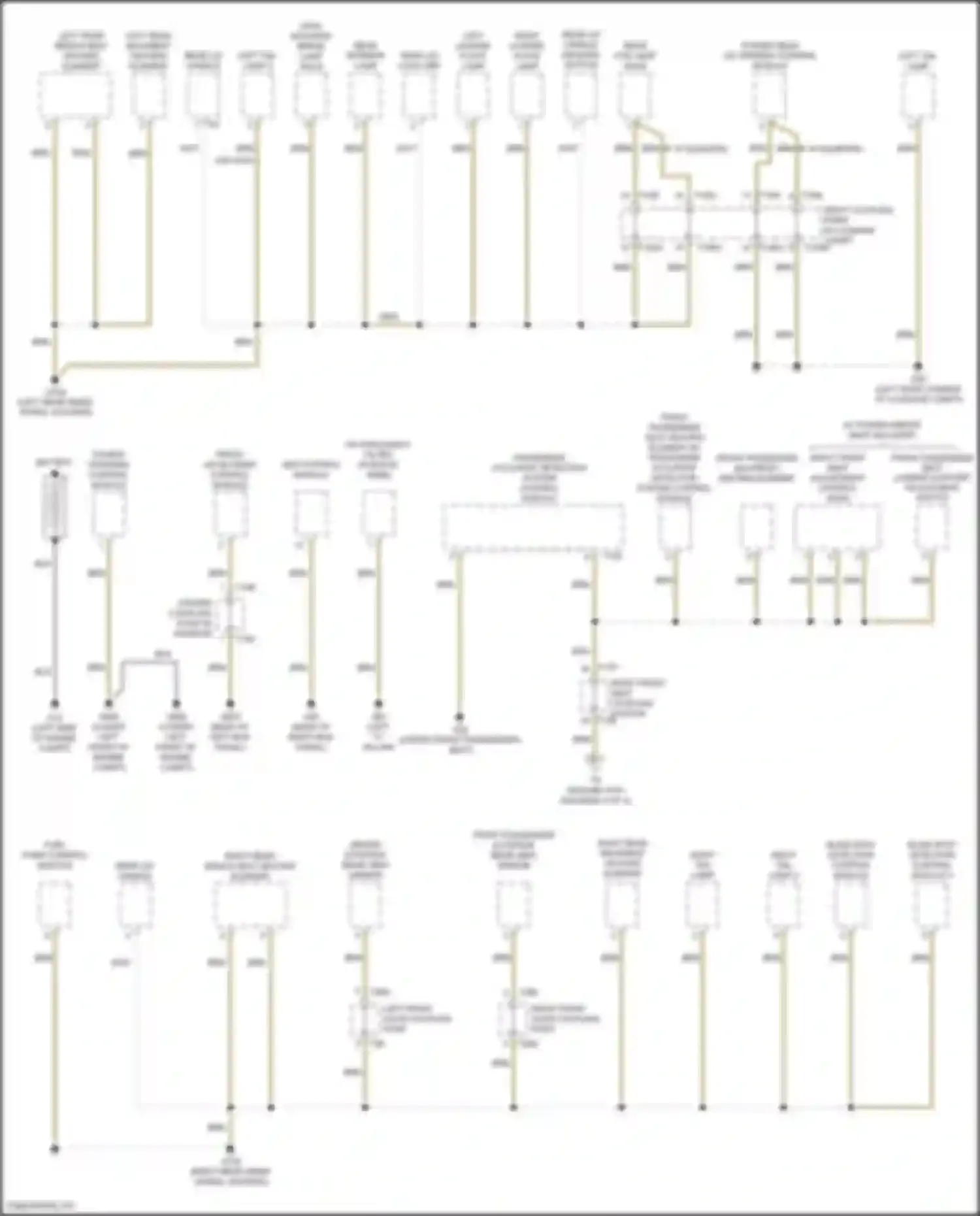 Passat Volkswagen B8 facelift (2019-2024): Ground distribution circuit (3 of 4)