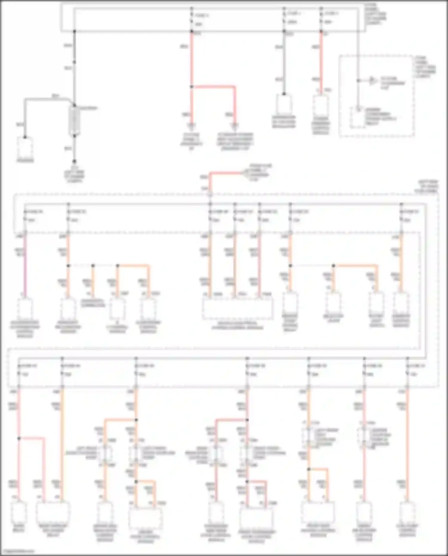 Passat Volkswagen B8 facelift (2019-2024): Power distribution circuit (1 of 5)
