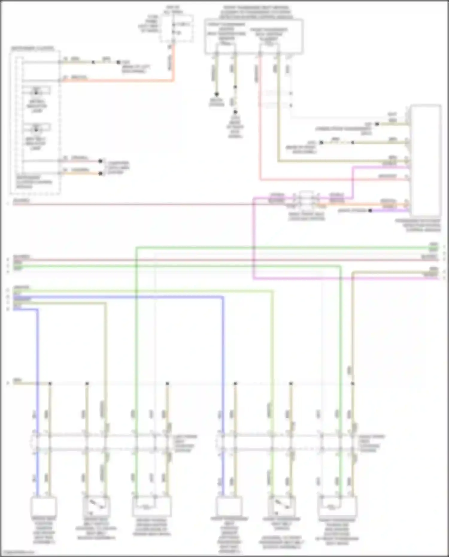 Passat Volkswagen B8 facelift (2019-2024): Supplemental restraints circuit (2 of 3)