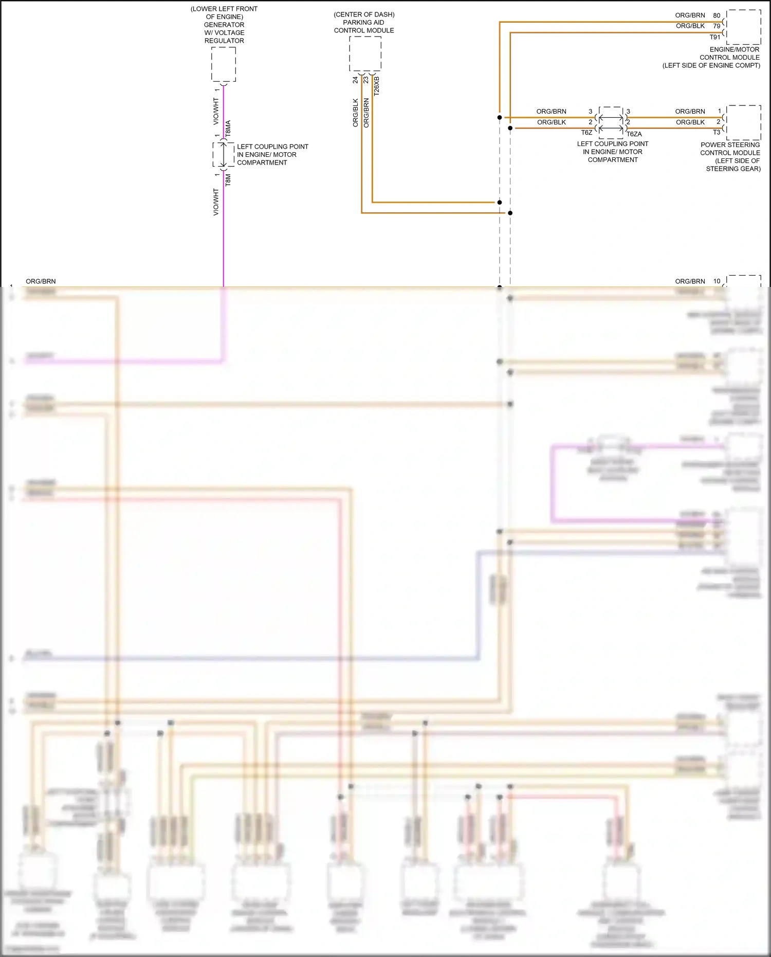 Wiring diagram abs control module for Volkswagen Passat B8 facelift (2019-2024) (2 of 7)