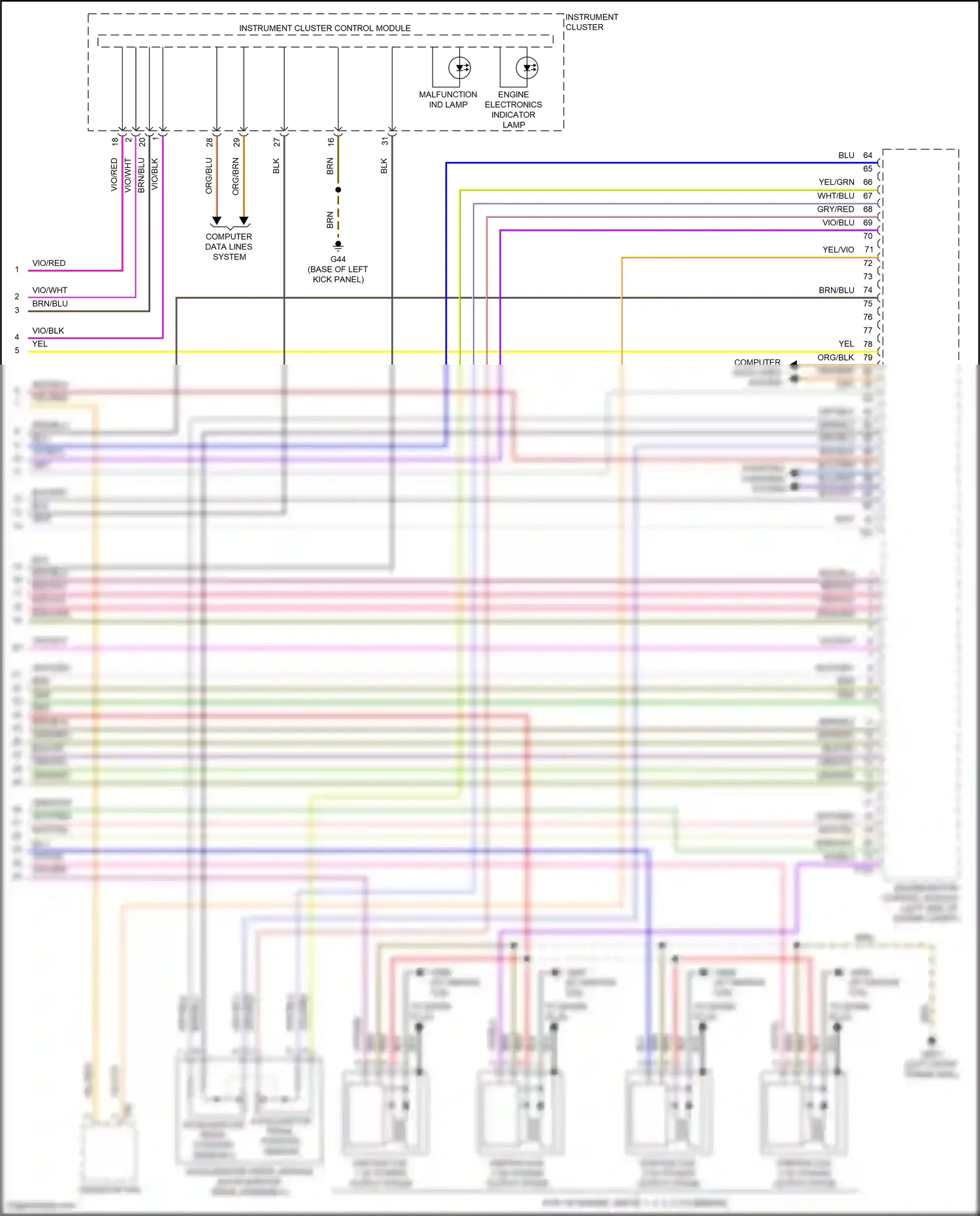 Wiring diagram accelerator pedal module for Volkswagen Passat B8 facelift (2019-2024) (1 of 1)