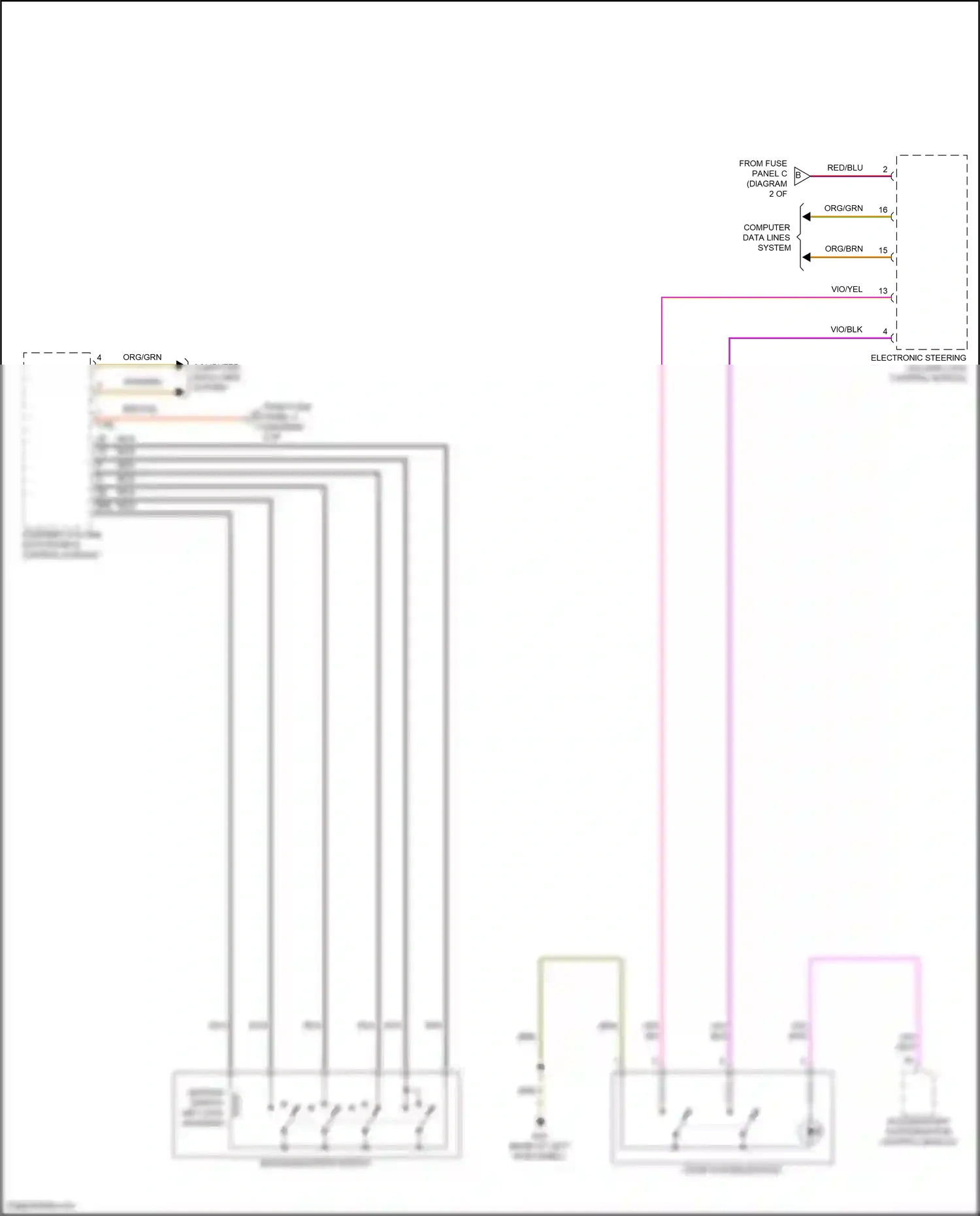 Wiring diagram access/start authorization control module for Volkswagen Passat B8 facelift (2019-2024) (6 of 7)