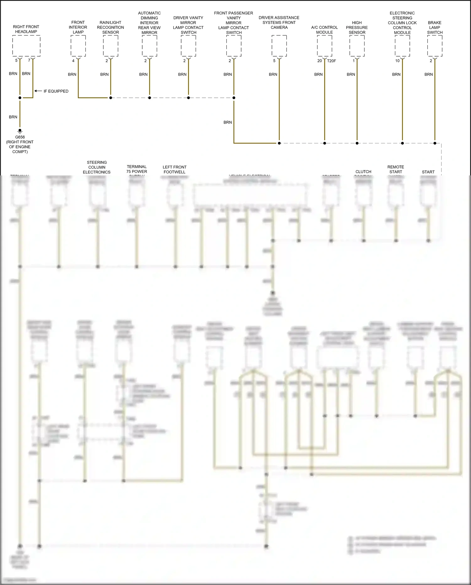 Wiring diagram driver backrest heating element for Volkswagen Passat B8 facelift (2019-2024) (1 of 2)