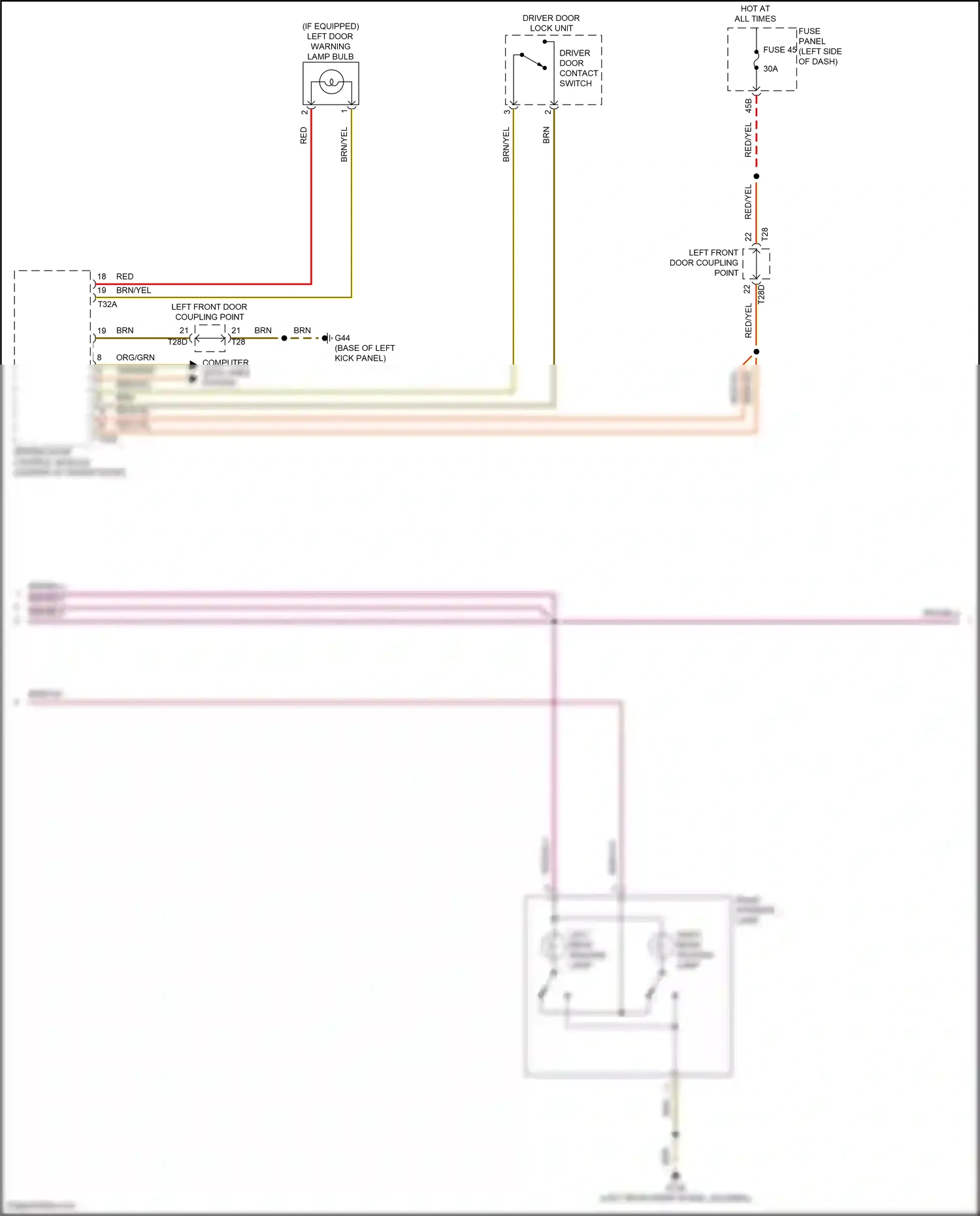 Wiring diagram driver door control module for Volkswagen Passat B8 facelift (2019-2024) (12 of 15)