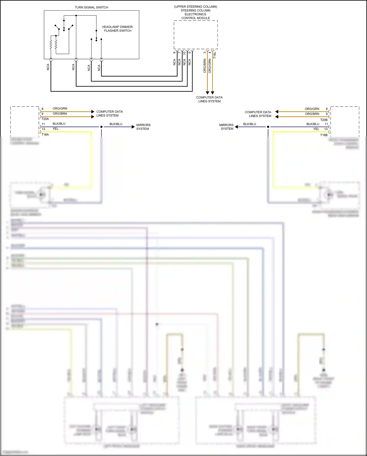 Wiring diagram driver door control module for Volkswagen Passat B8 facelift (2019-2024) (13 of 15)