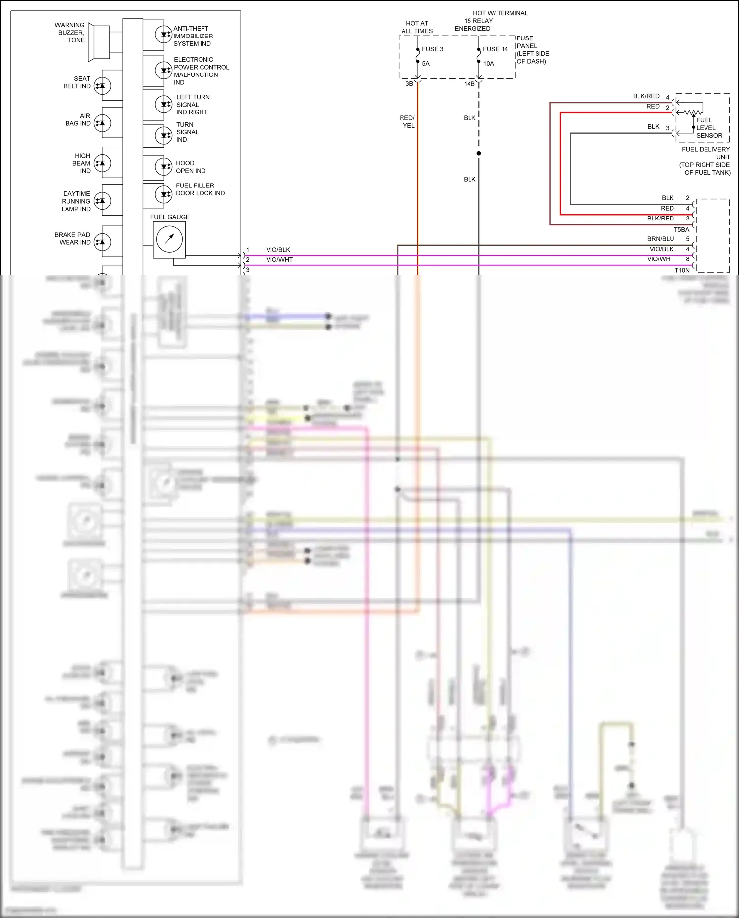 Wiring diagram engine coolant level sensor for Volkswagen Passat B8 facelift (2019-2024) (3 of 4)