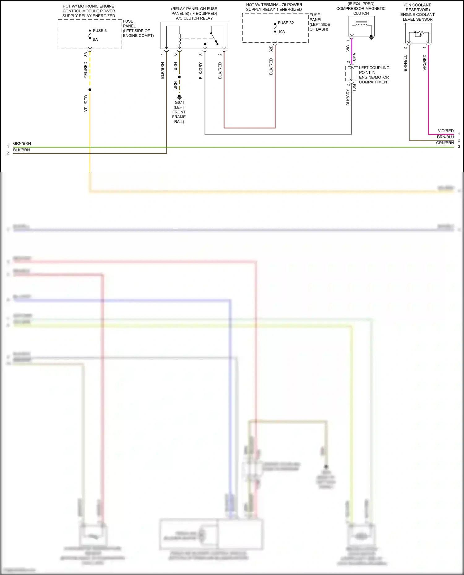 Wiring diagram engine coolant level sensor for Volkswagen Passat B8 facelift (2019-2024) (1 of 4)