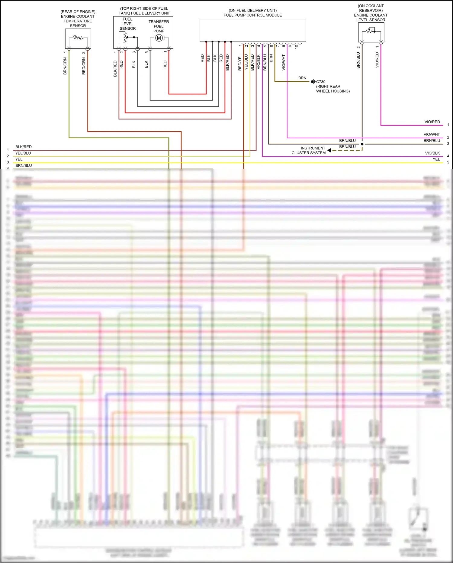 Wiring diagram engine coolant temperature sensor for Volkswagen Passat B8 facelift (2019-2024) (4 of 4)