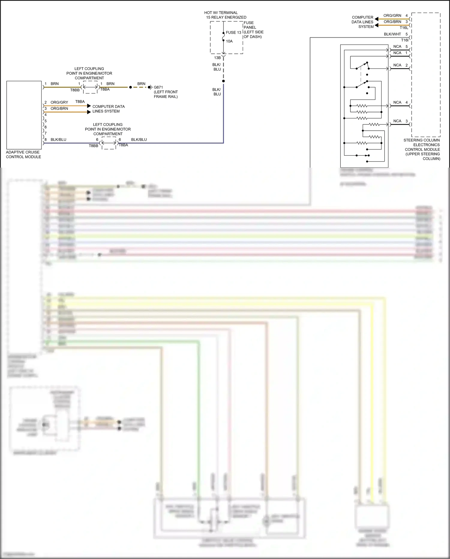 Wiring diagram engine speed sensor for Volkswagen Passat B8 facelift (2019-2024) (1 of 2)