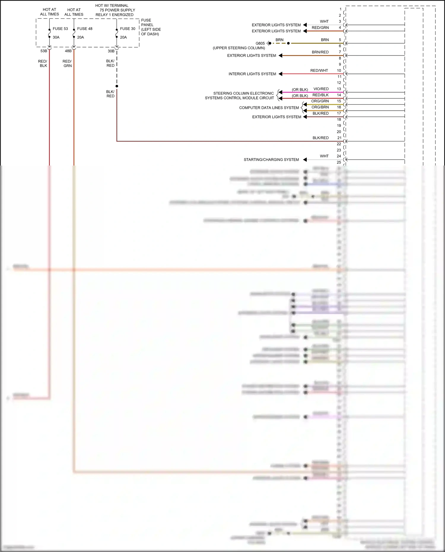 Wiring diagram fuse panel c for Volkswagen Passat B8 facelift (2019-2024) (39 of 56)