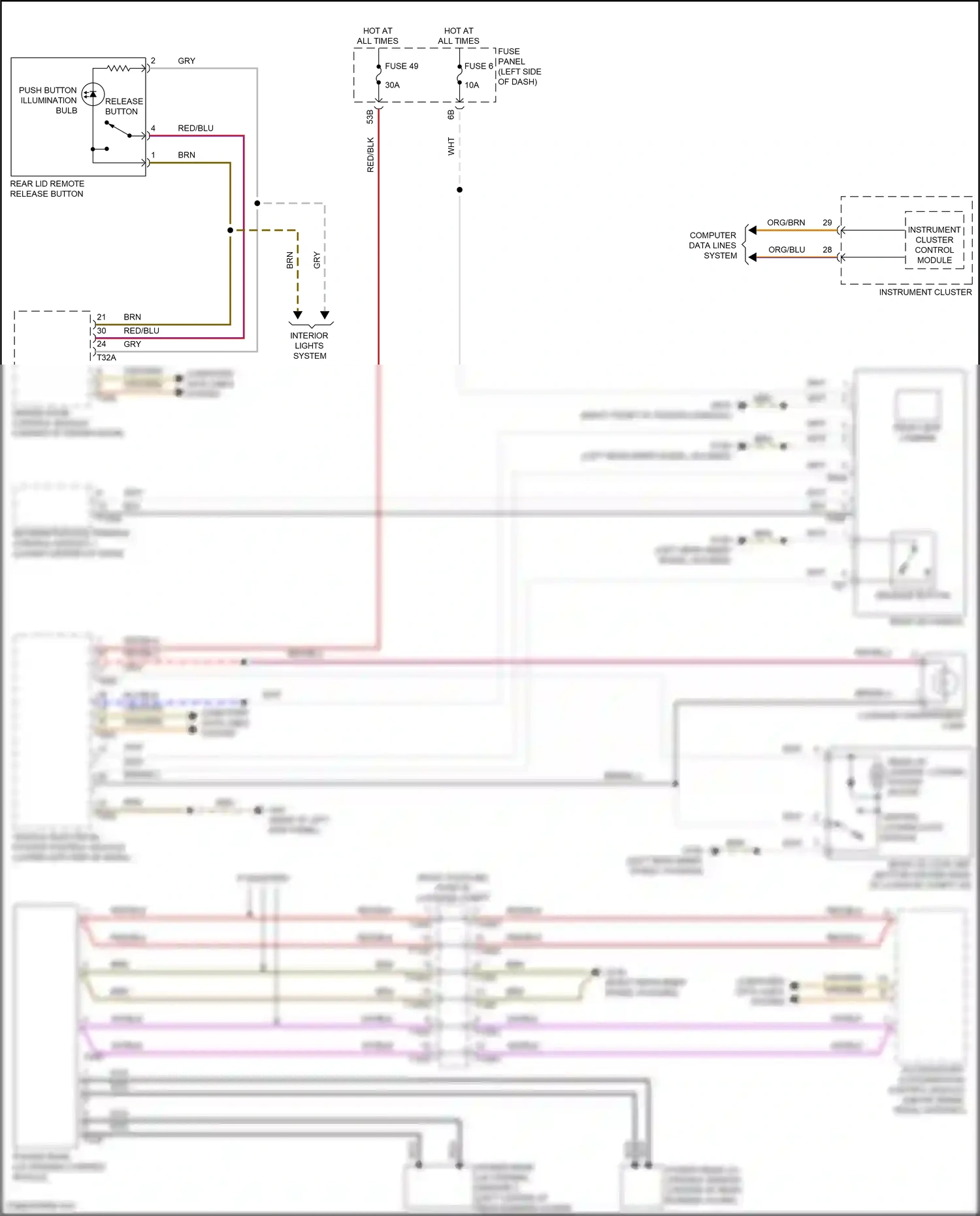 Wiring diagram fuse panel c for Volkswagen Passat B8 facelift (2019-2024) (38 of 56)