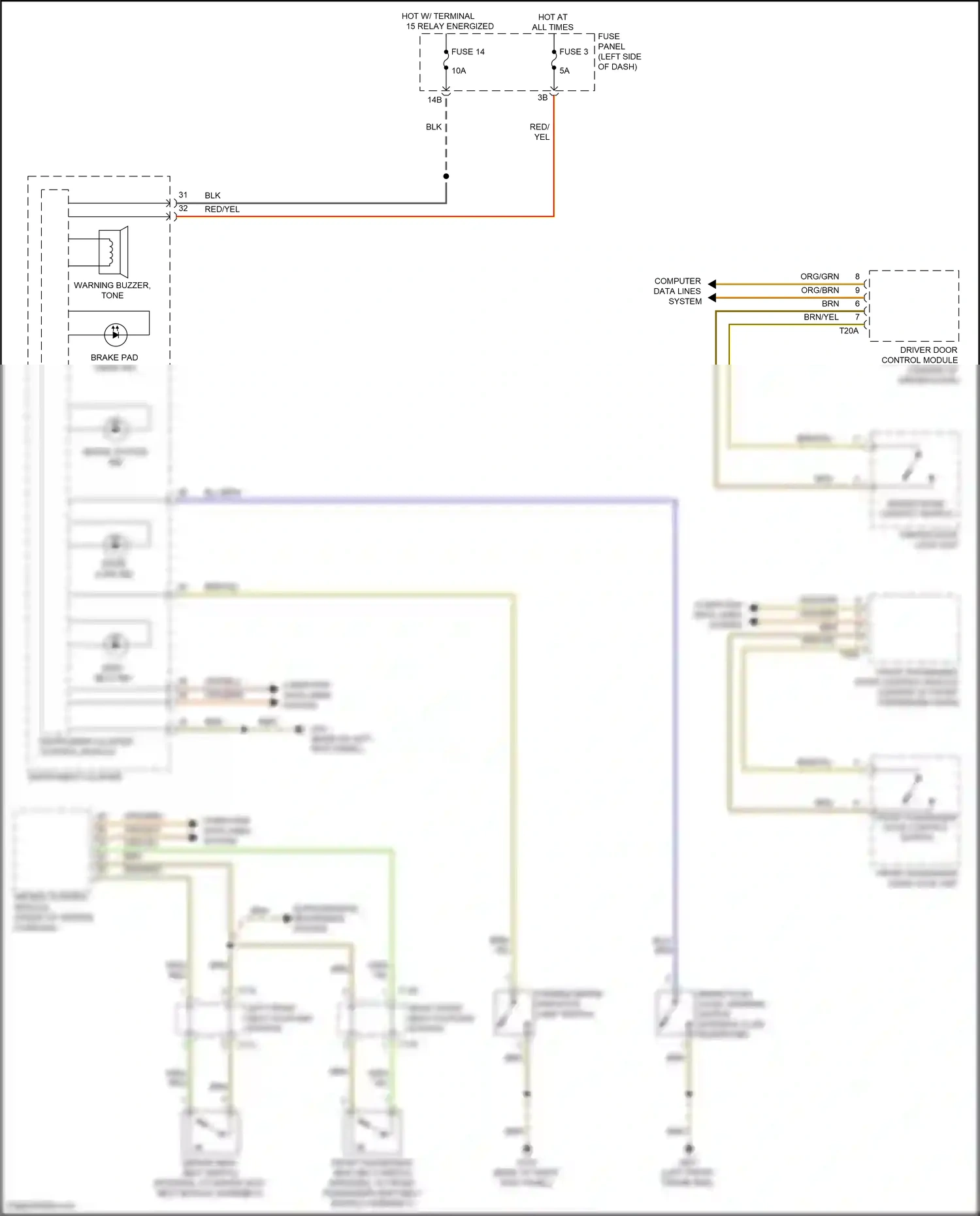 Wiring diagram fuse panel c for Volkswagen Passat B8 facelift (2019-2024) (2 of 56)