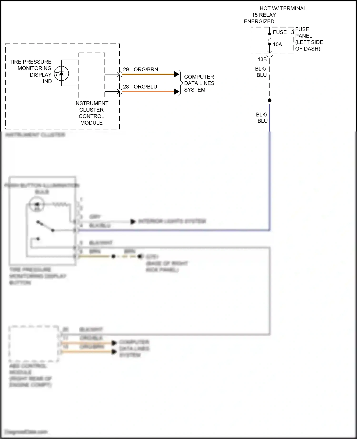 Wiring diagram fuse panel c for Volkswagen Passat B8 facelift (2019-2024) (10 of 56)