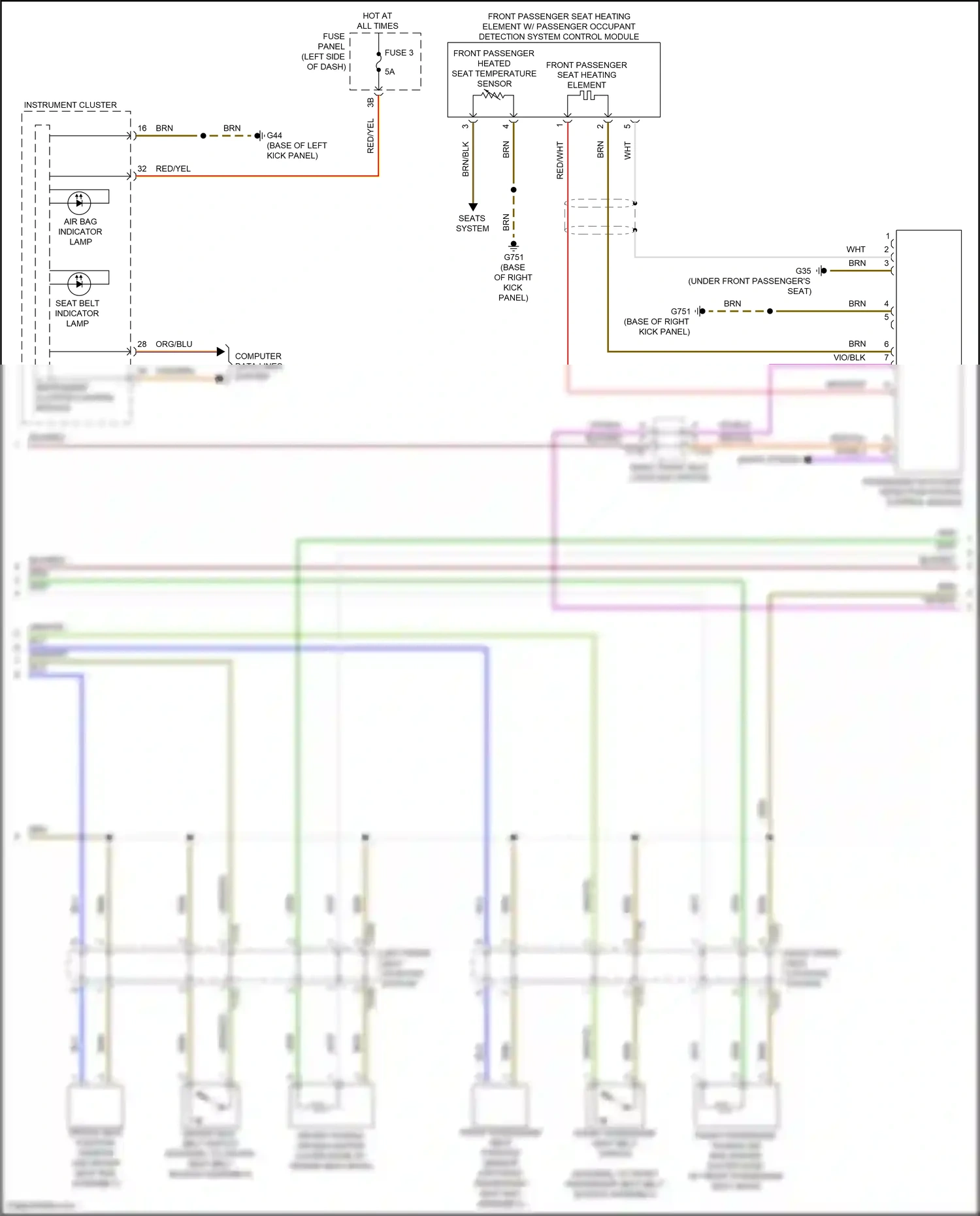 Wiring diagram instrument cluster control module for Volkswagen Passat B8 facelift (2019-2024) (15 of 18)