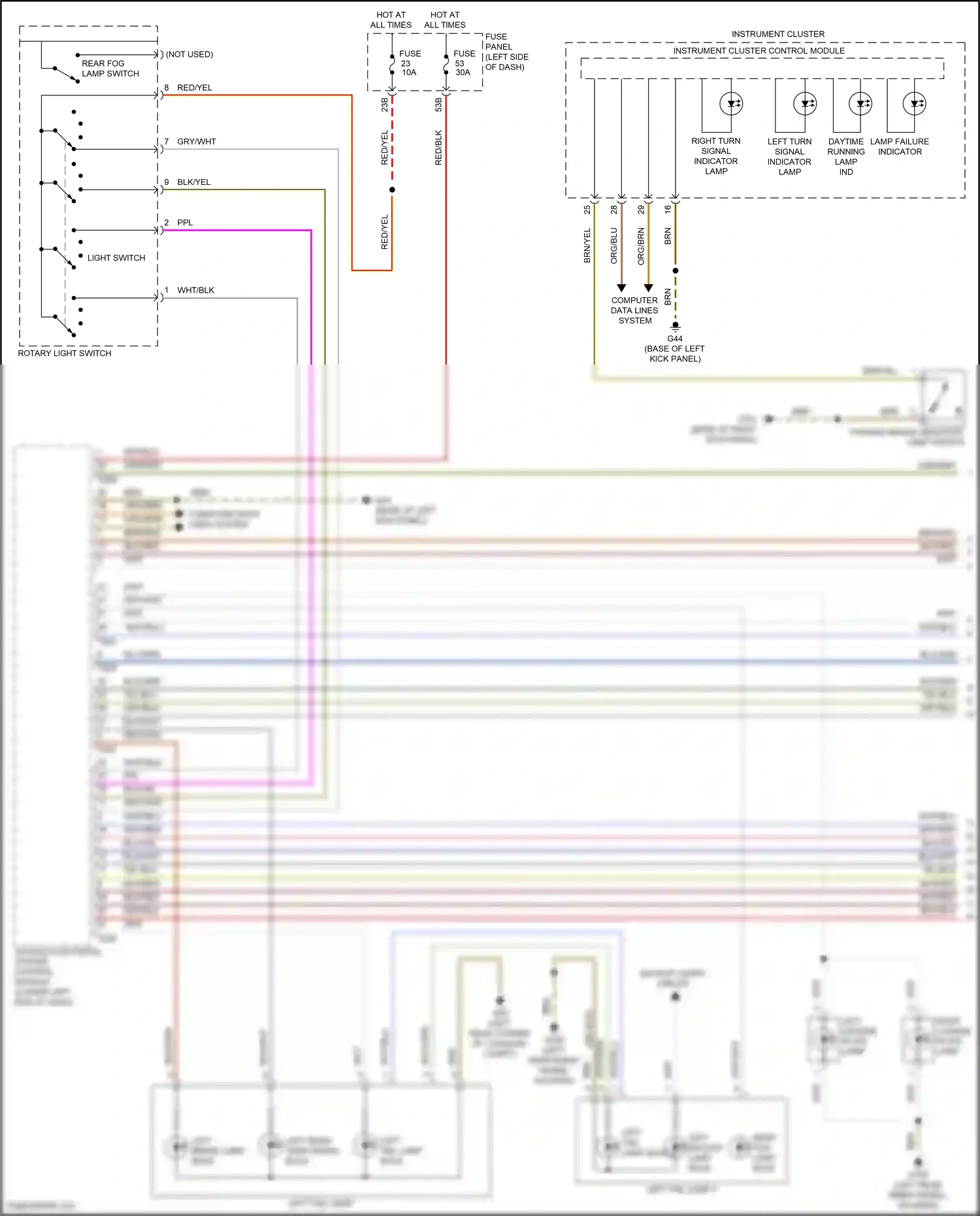 Wiring diagram instrument cluster control module for Volkswagen Passat B8 facelift (2019-2024) (12 of 18)