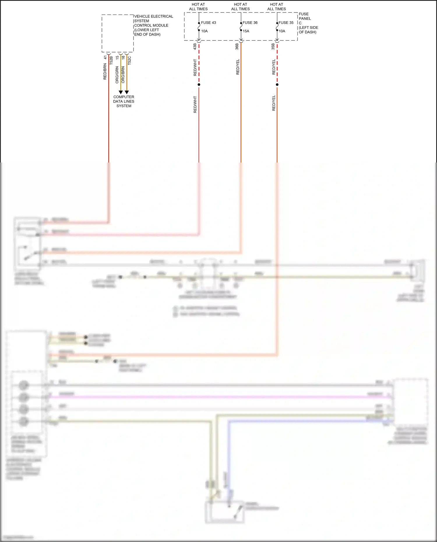 Wiring diagram multi-function steering wheel control module for Volkswagen Passat B8 facelift (2019-2024) (2 of 4)