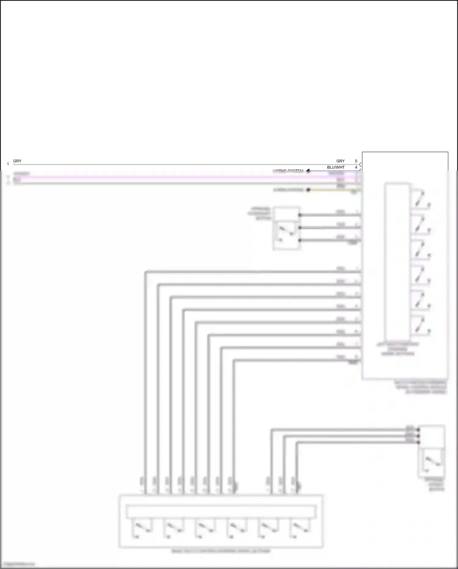 Wiring diagram tiptronic downshift button for Volkswagen Passat B8 facelift (2019-2024) (1 of 2)
