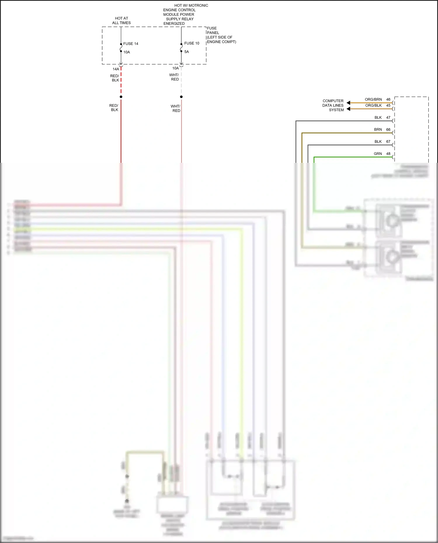 Wiring diagram transmission control module for Volkswagen Passat B8 facelift (2019-2024) (2 of 9)