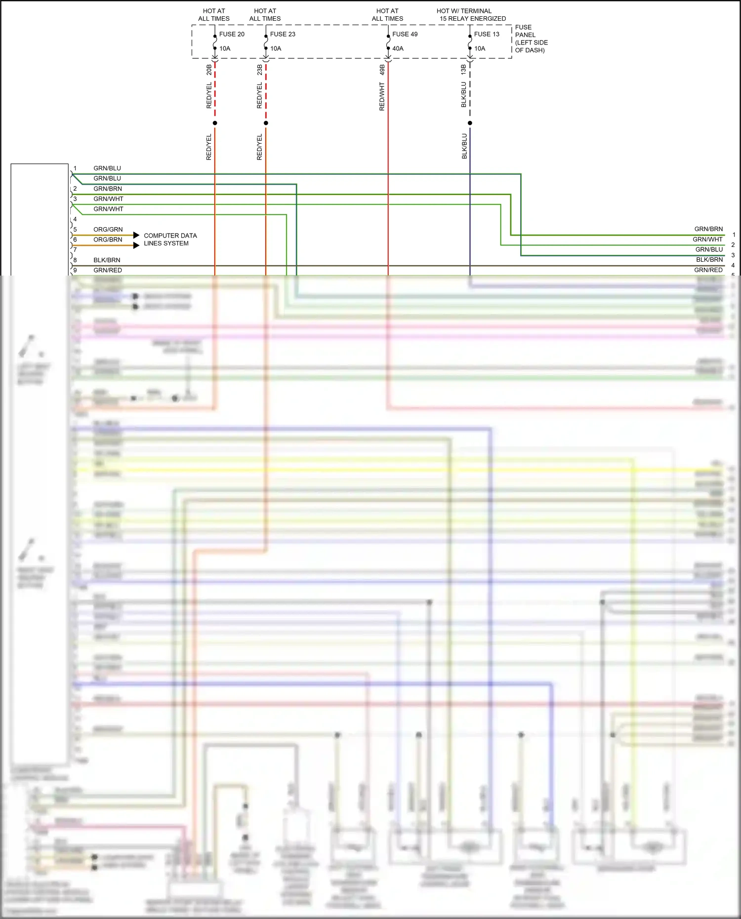 Wiring diagram vehicle electrical system control module for Volkswagen Passat B8 facelift (2019-2024) (11 of 28)