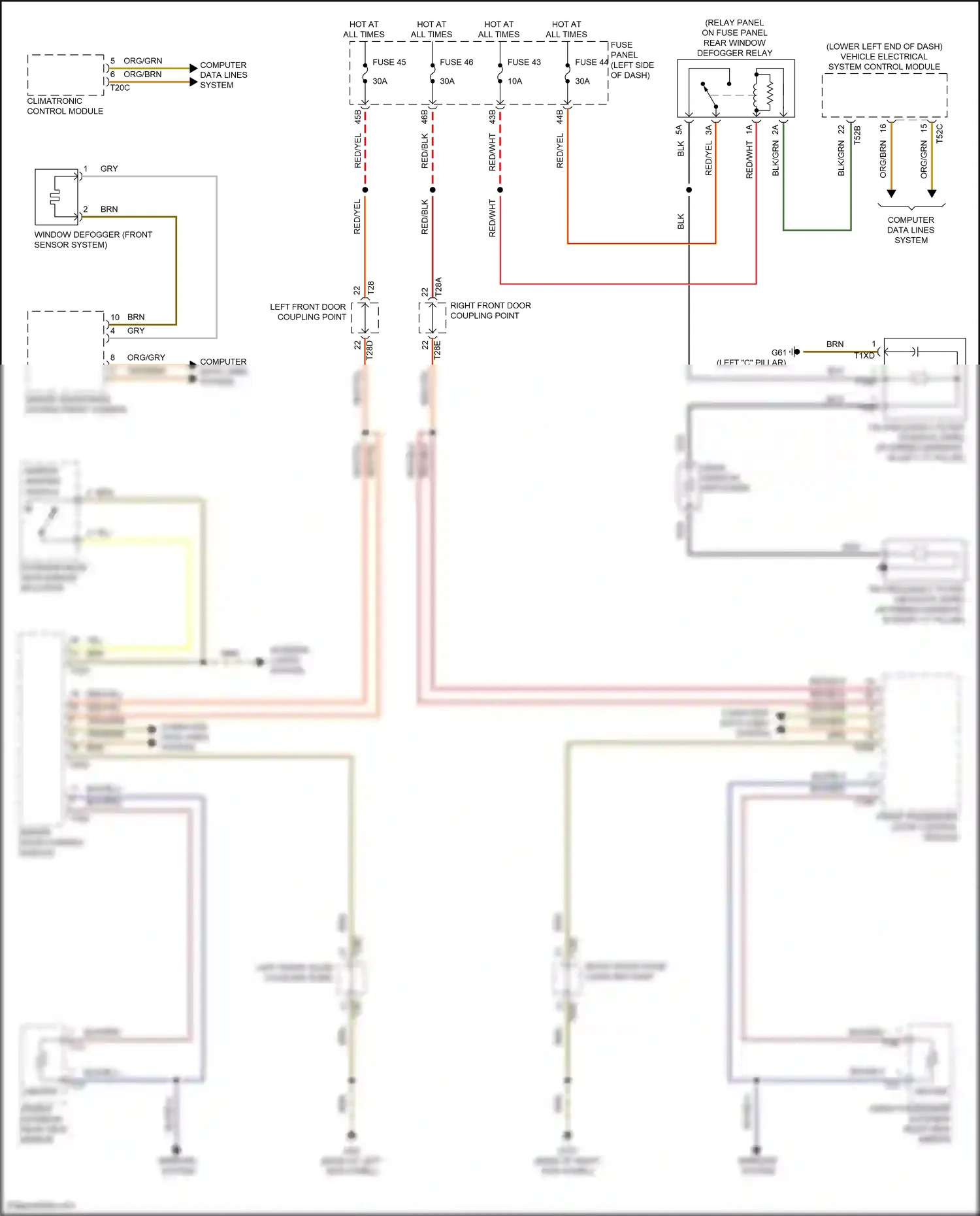 Wiring diagram vehicle electrical system control module for Volkswagen Passat B8 facelift (2019-2024) (2 of 28)