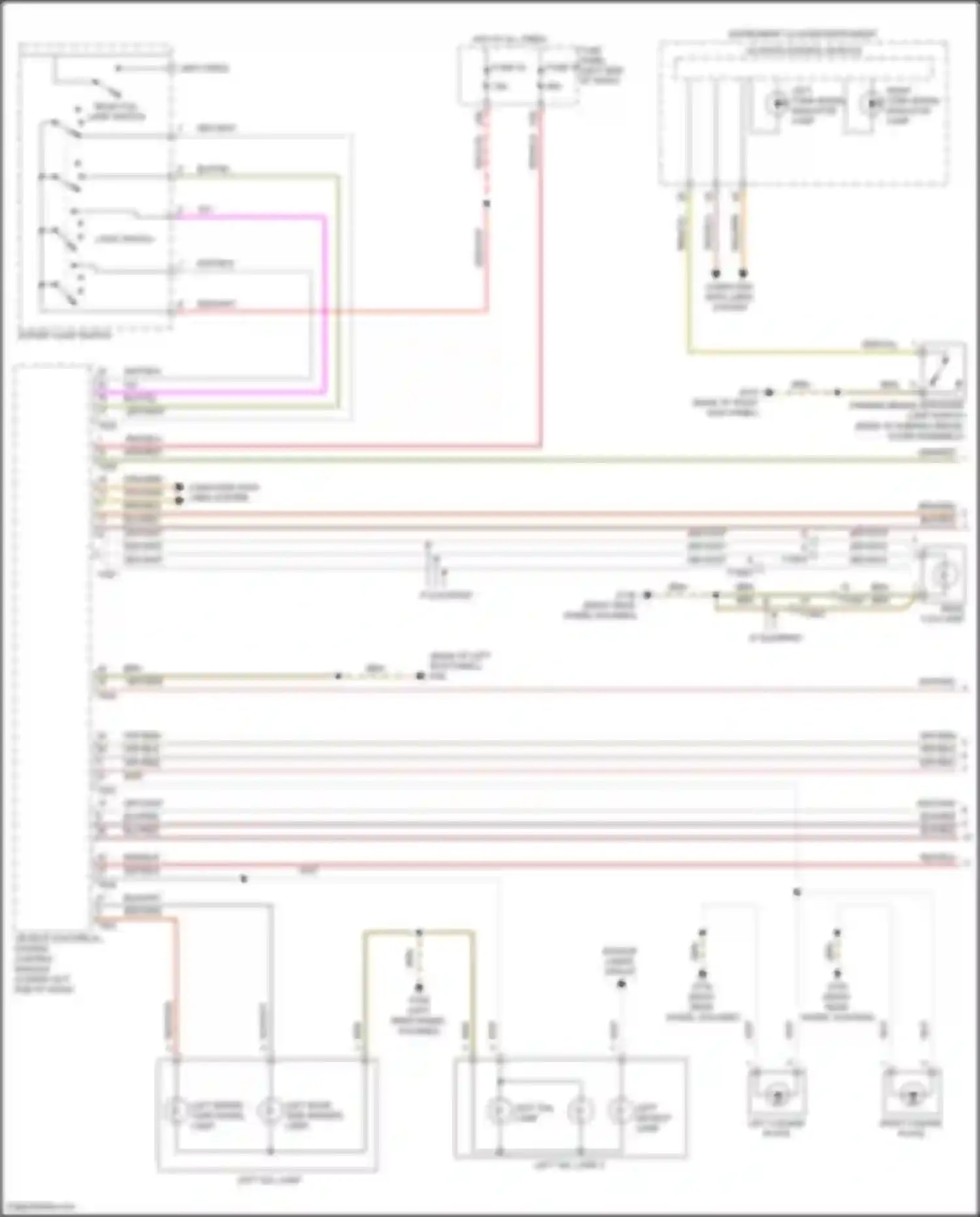 Passat Volkswagen B8 (2014-2020): Exterior lamps circuit, w/o led headlamps (1 of 3)