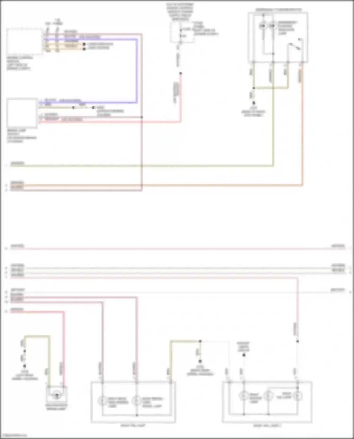 Passat Volkswagen B8 (2014-2020): Exterior lamps circuit, w/o led headlamps (2 of 3)