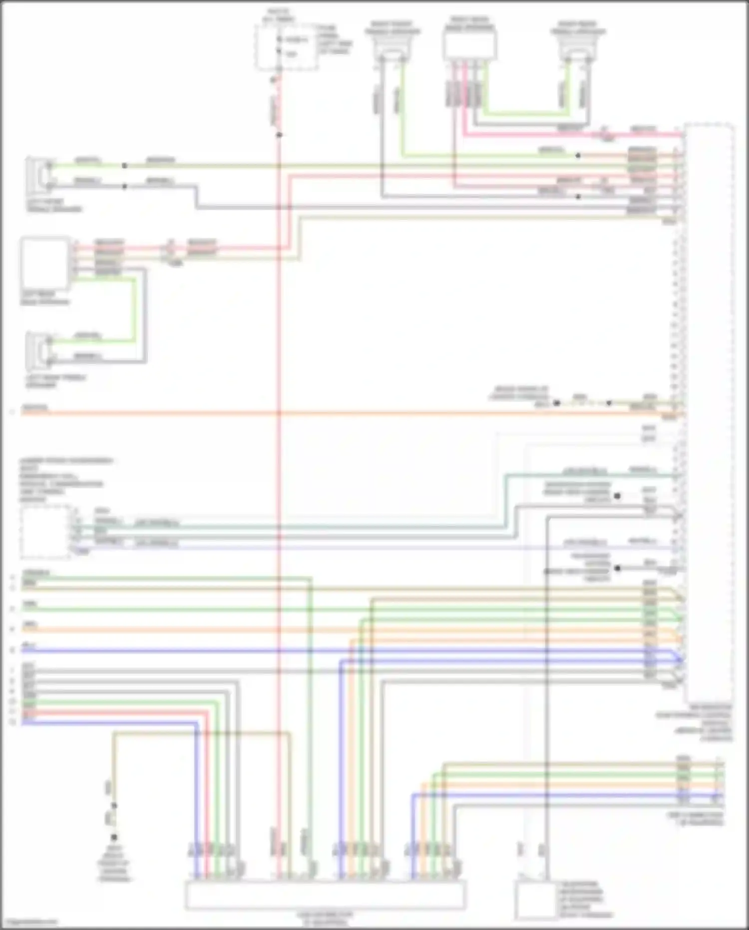 Passat Volkswagen B8 (2014-2020): Navigation circuit, w/o amplifier (2 of 2)