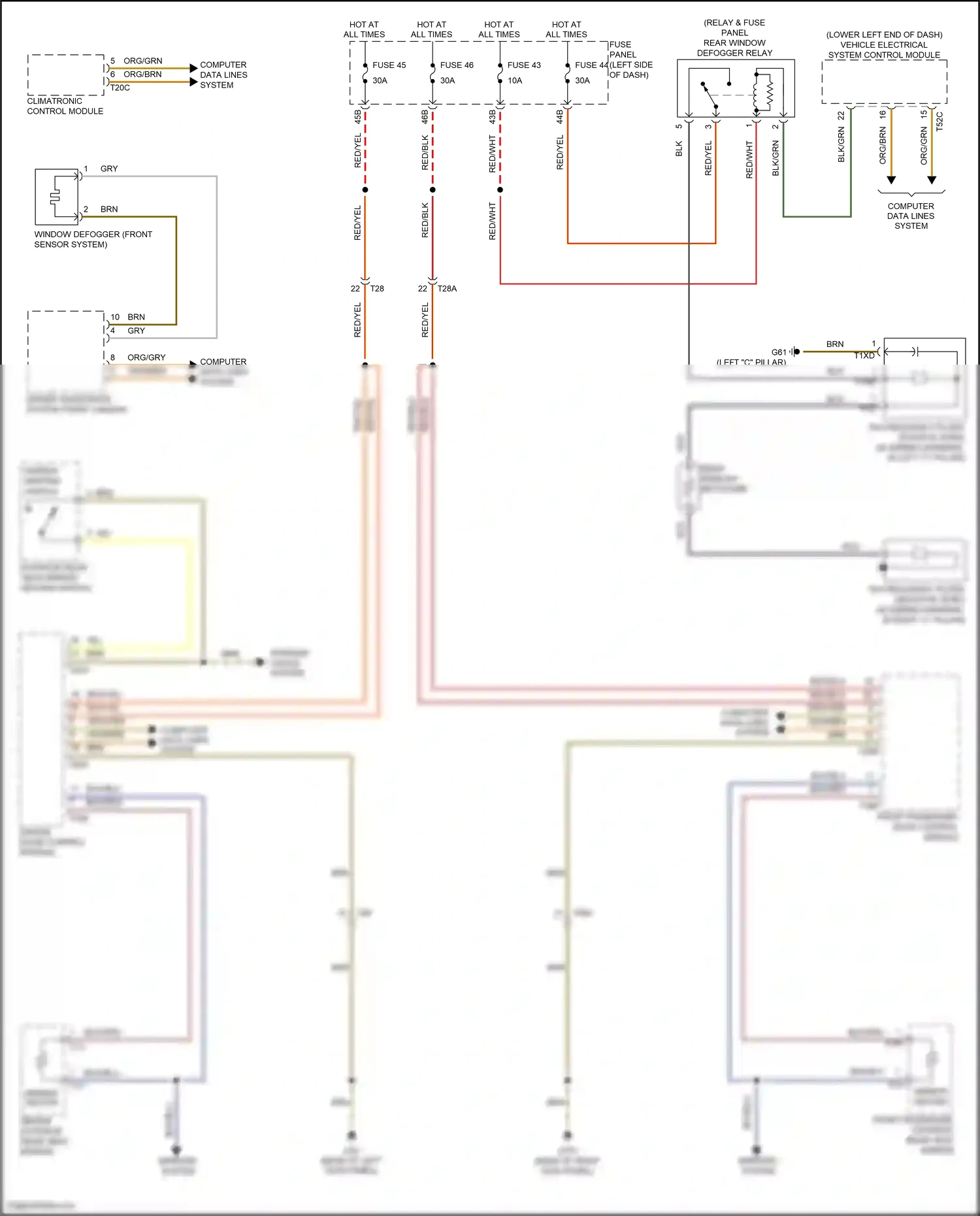 Wiring diagram climatronic control module for Volkswagen Passat B8 (2014-2020) (3 of 7)