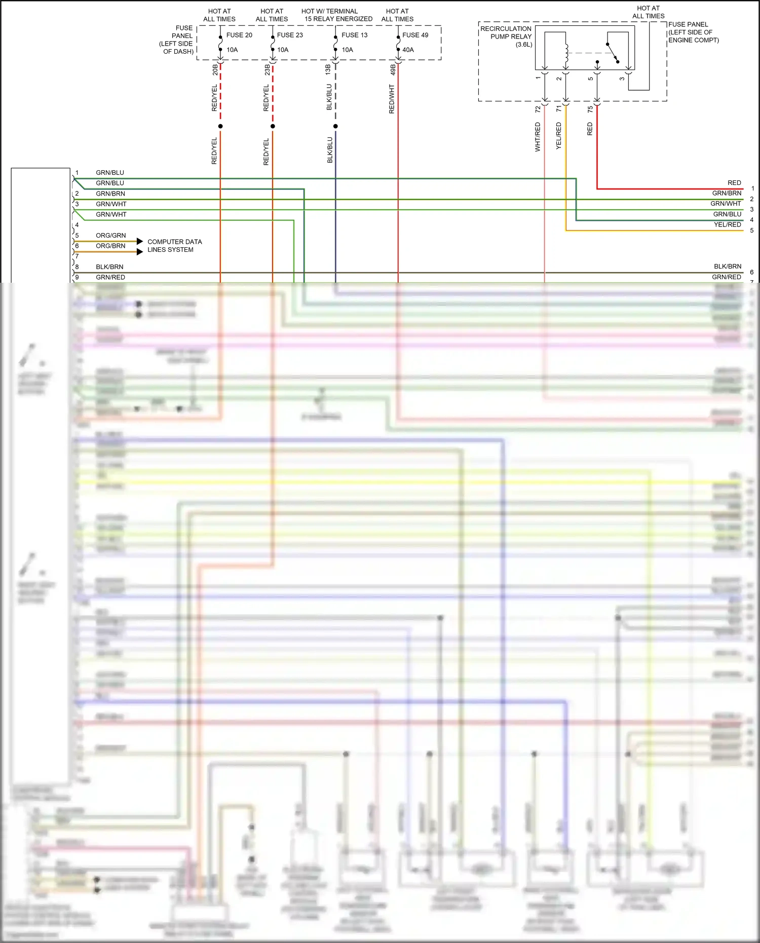 Wiring diagram computer data lines system for Volkswagen Passat B8 (2014-2020) (64 of 73)