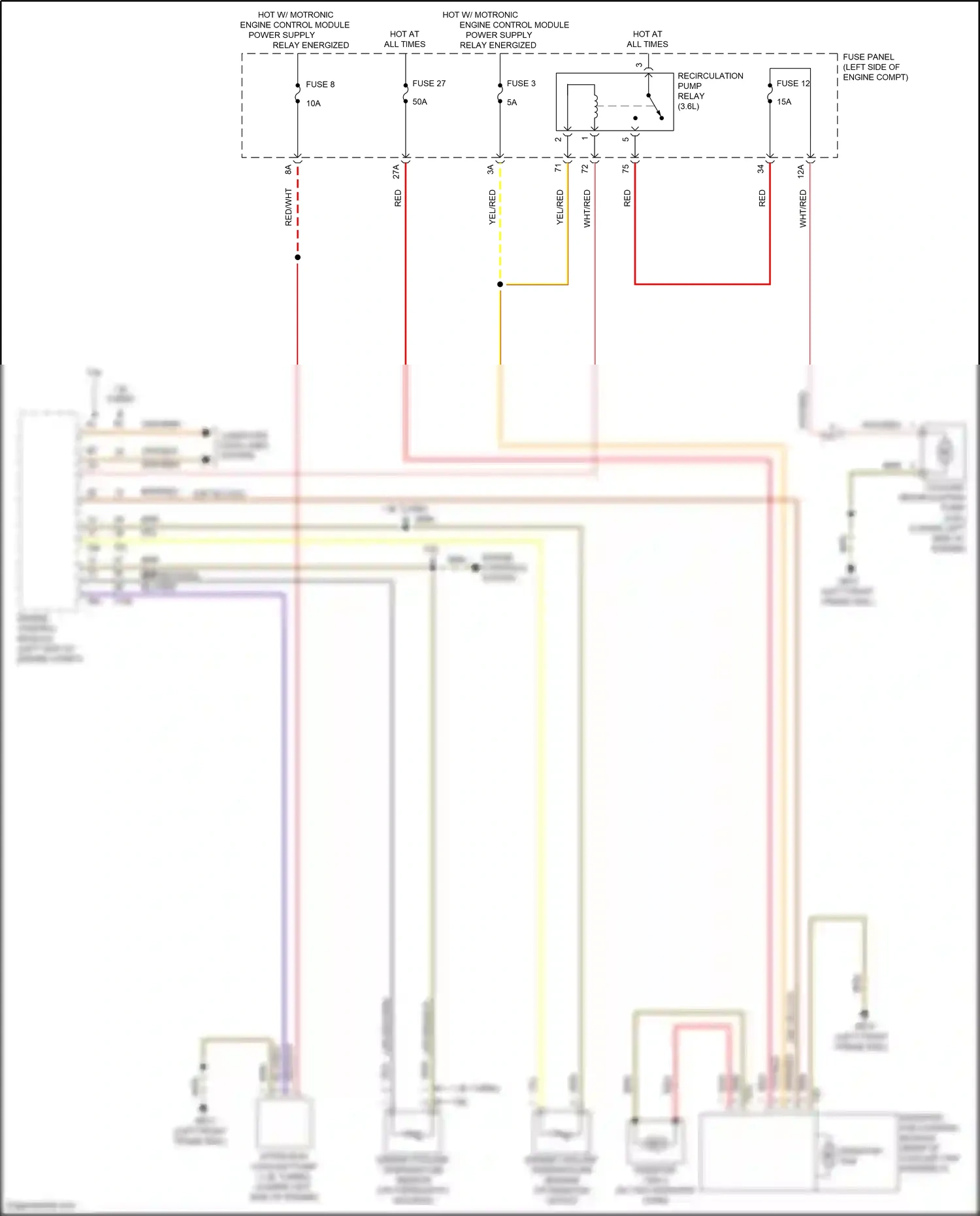 Wiring diagram coolant recirculation pump for Volkswagen Passat B8 (2014-2020) (2 of 4)