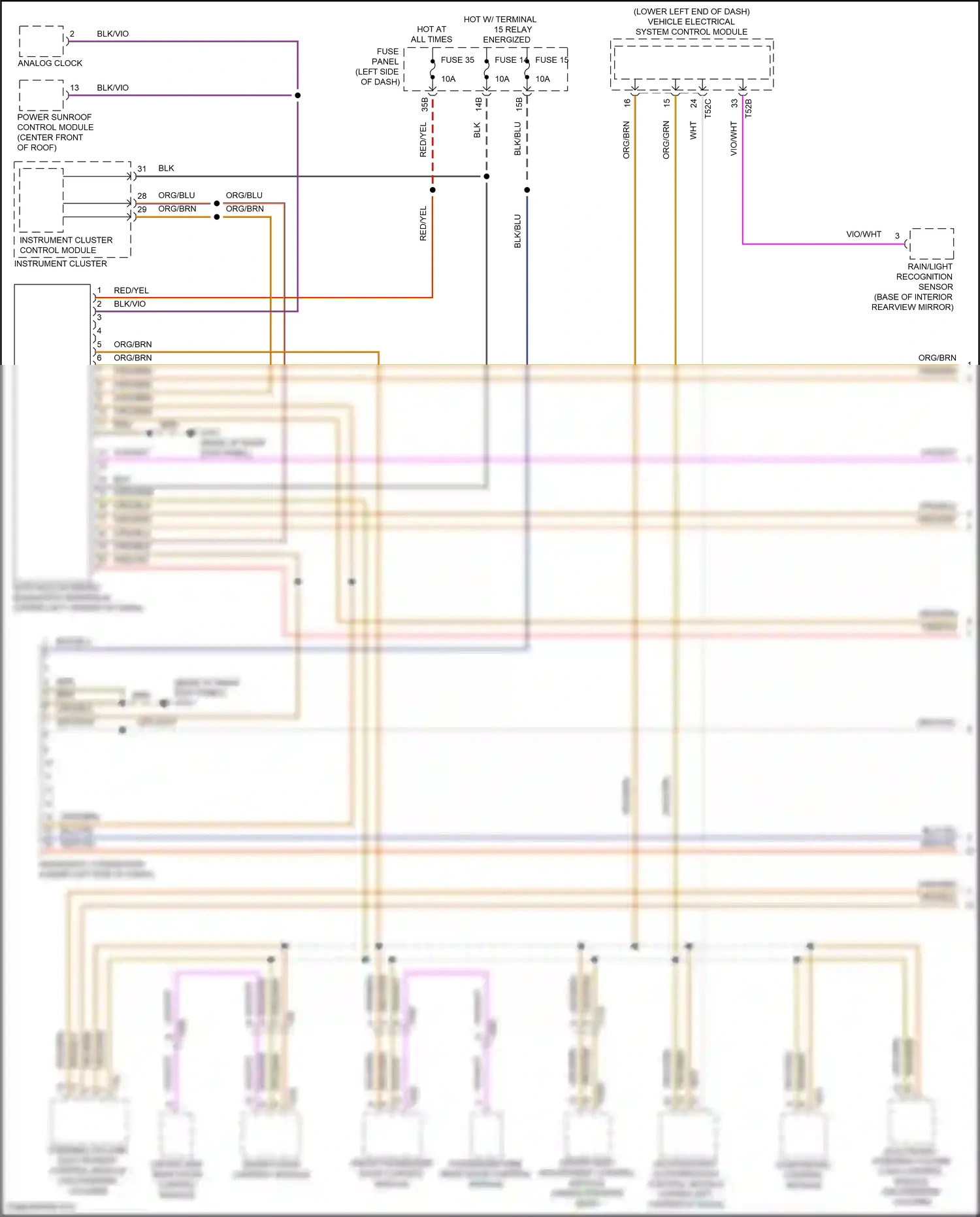 Wiring diagram data bus on board diagnostic interface for Volkswagen Passat B8 (2014-2020) (2 of 4)
