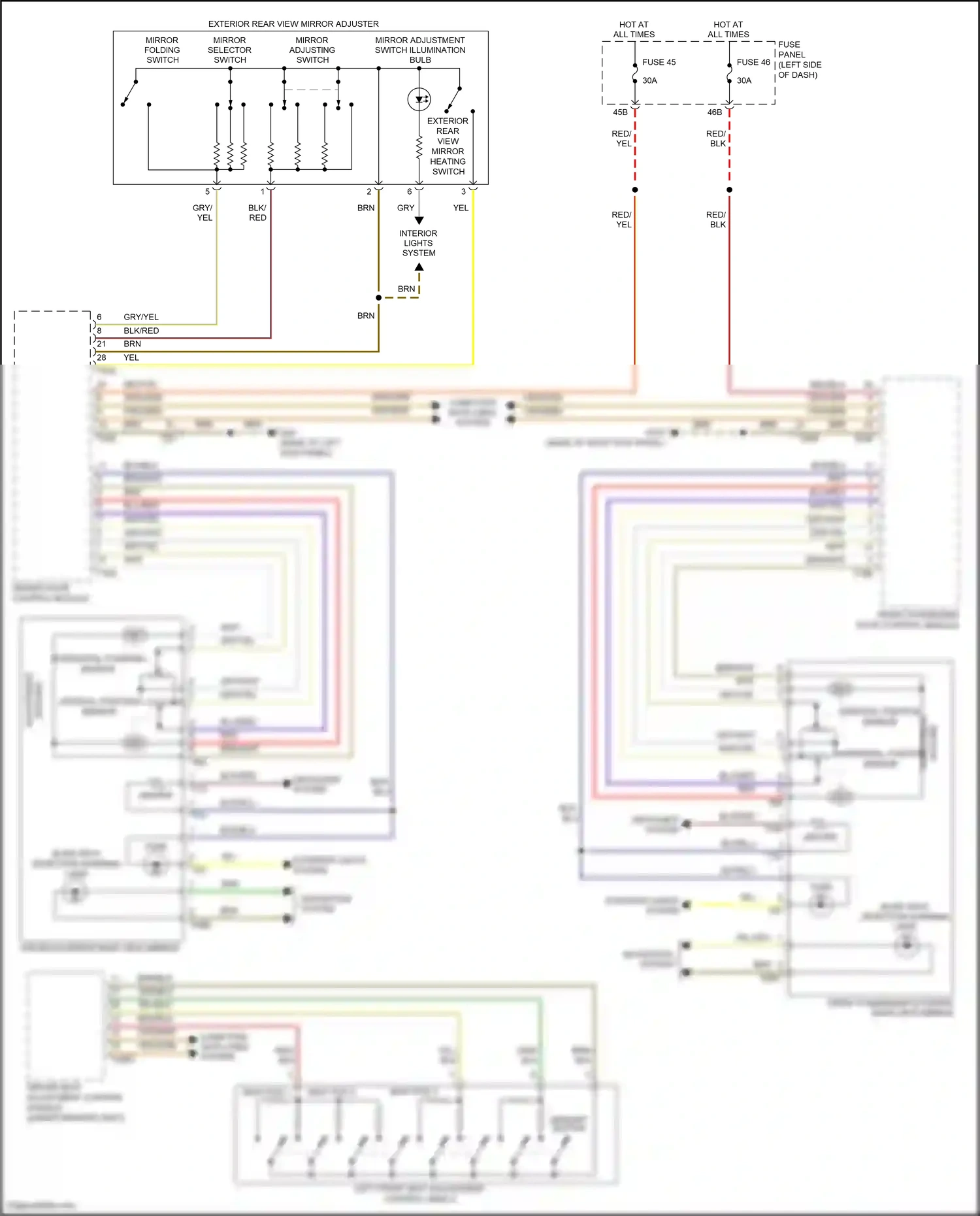 Wiring diagram driver door control module for Volkswagen Passat B8 (2014-2020) (13 of 16)