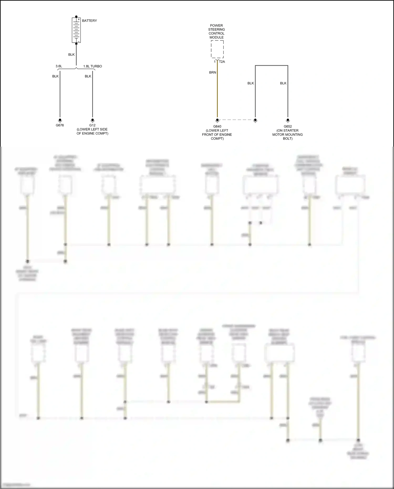 Wiring diagram emergency call button for Volkswagen Passat B8 (2014-2020) (2 of 3)