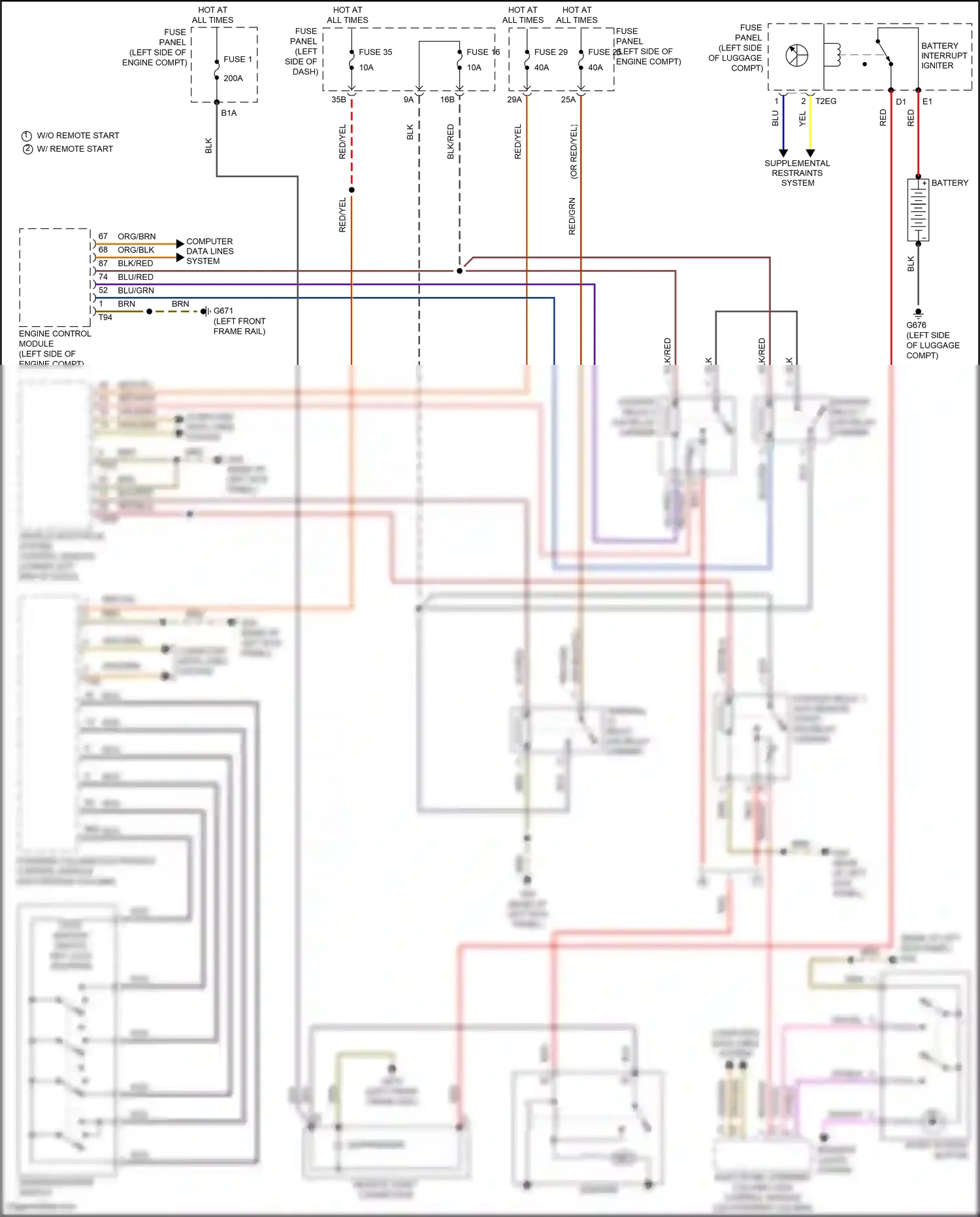 Wiring diagram engine control module for Volkswagen Passat B8 (2014-2020) (21 of 21)