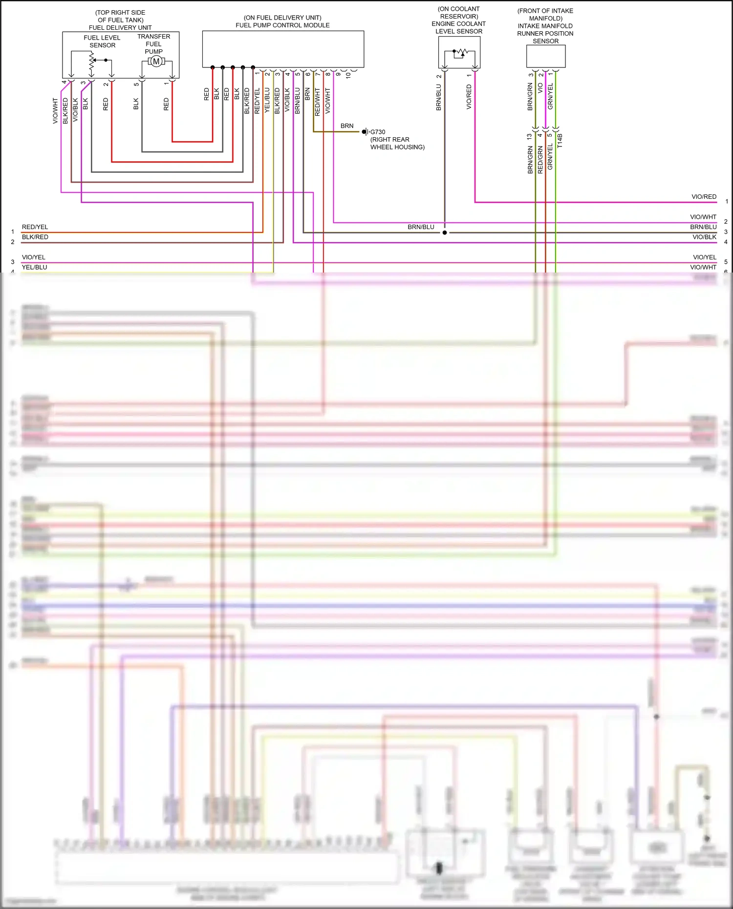 Wiring diagram engine coolant level sensor for Volkswagen Passat B8 (2014-2020) (3 of 4)