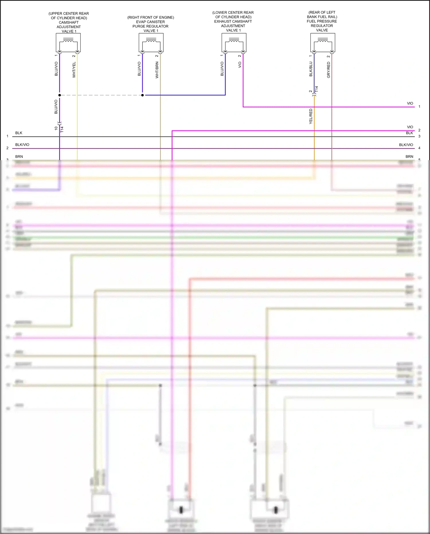 Wiring diagram engine speed sensor for Volkswagen Passat B8 (2014-2020) (3 of 3)