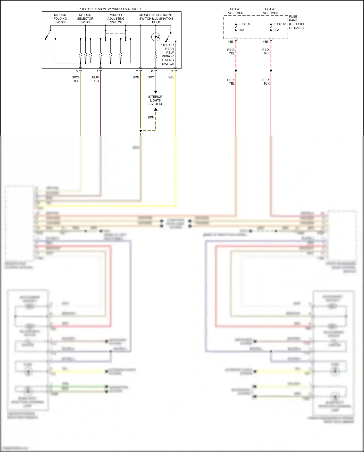 Wiring diagram front passenger door control module for Volkswagen Passat B8 (2014-2020) (14 of 14)