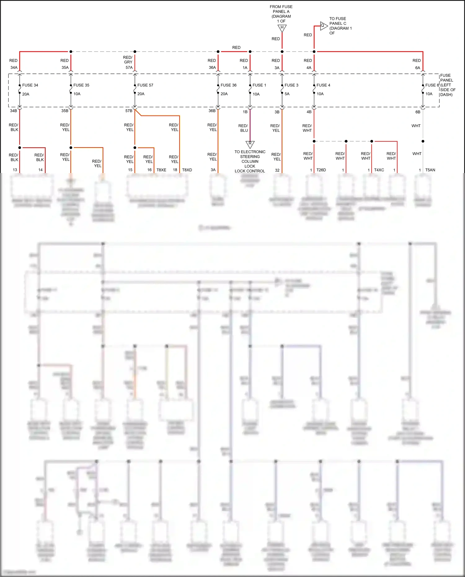 Wiring diagram fuse 18 for Volkswagen Passat B8 (2014-2020) (2 of 2)