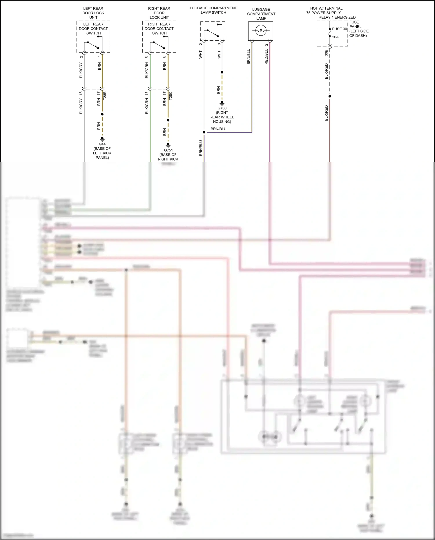 Wiring diagram fuse panel c for Volkswagen Passat B8 (2014-2020) (11 of 66)