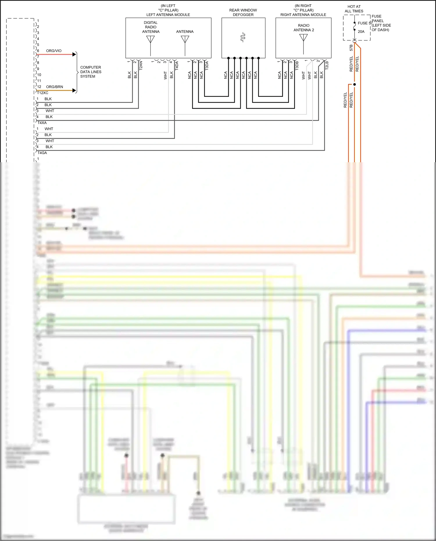 Wiring diagram information electronics control module 1 for Volkswagen Passat B8 (2014-2020) (4 of 14)