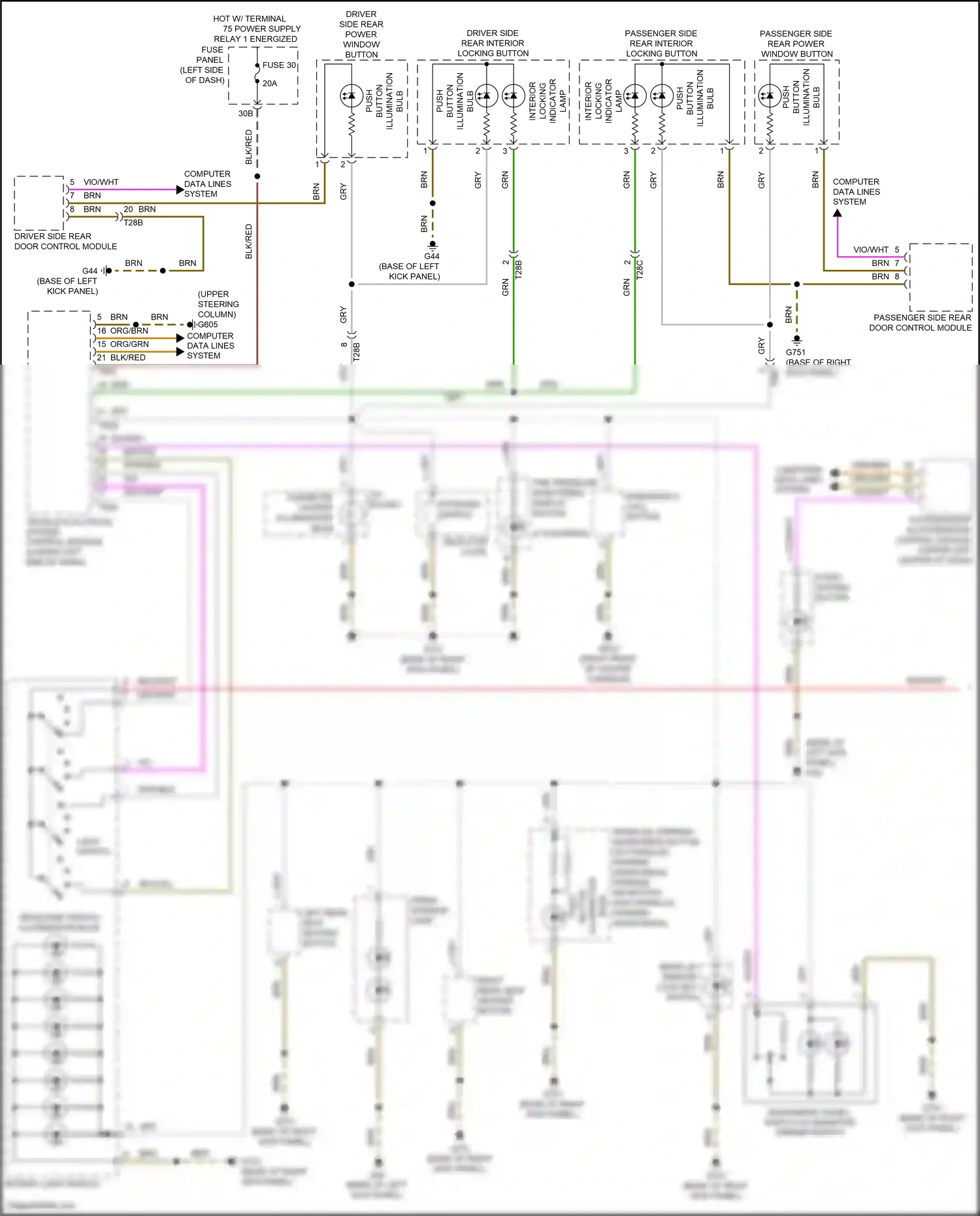 Wiring diagram parallel parking assistance button for Volkswagen Passat B8 (2014-2020) (1 of 1)